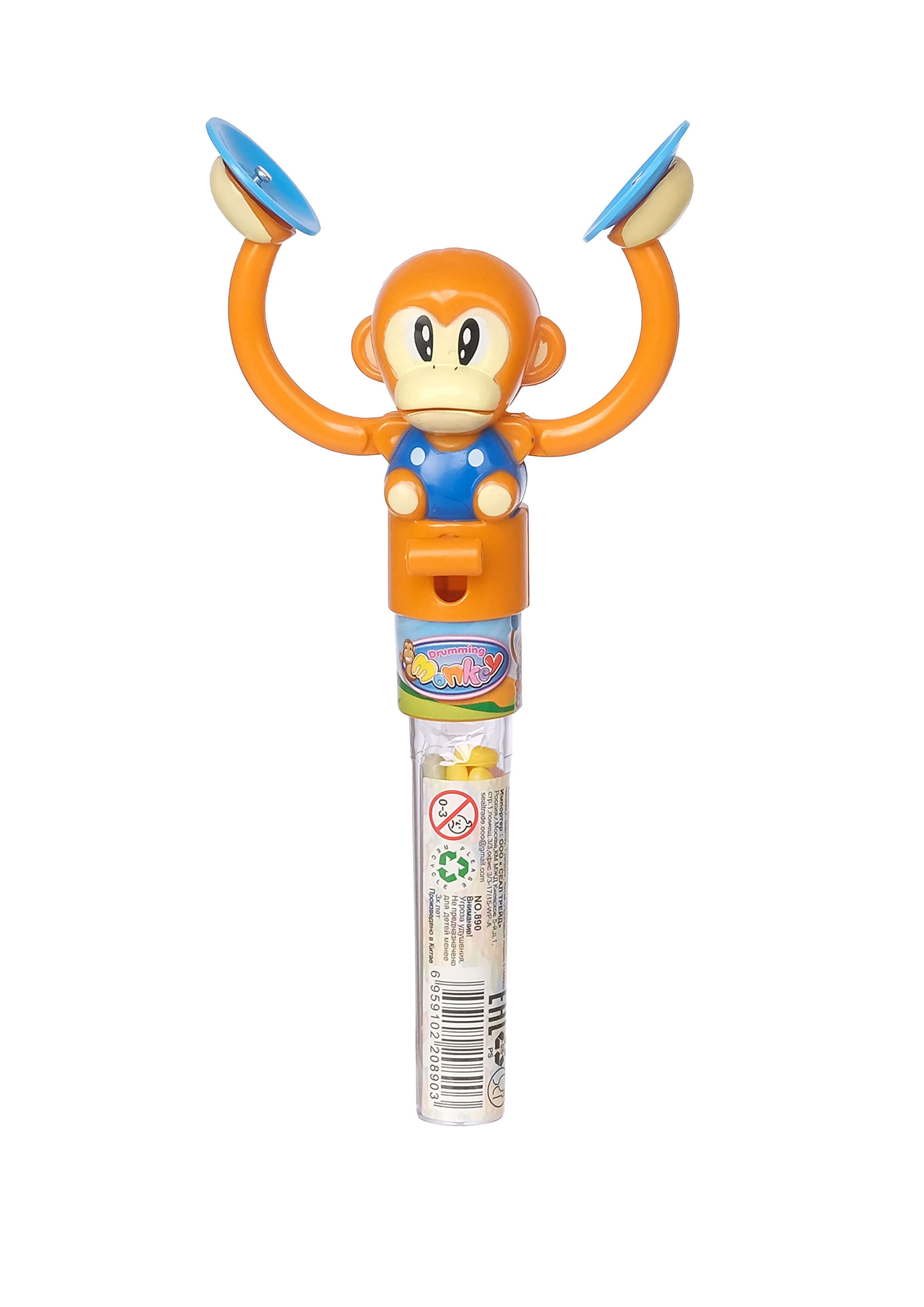 Игрушка Обезьянка-музыкант с конфетами драже