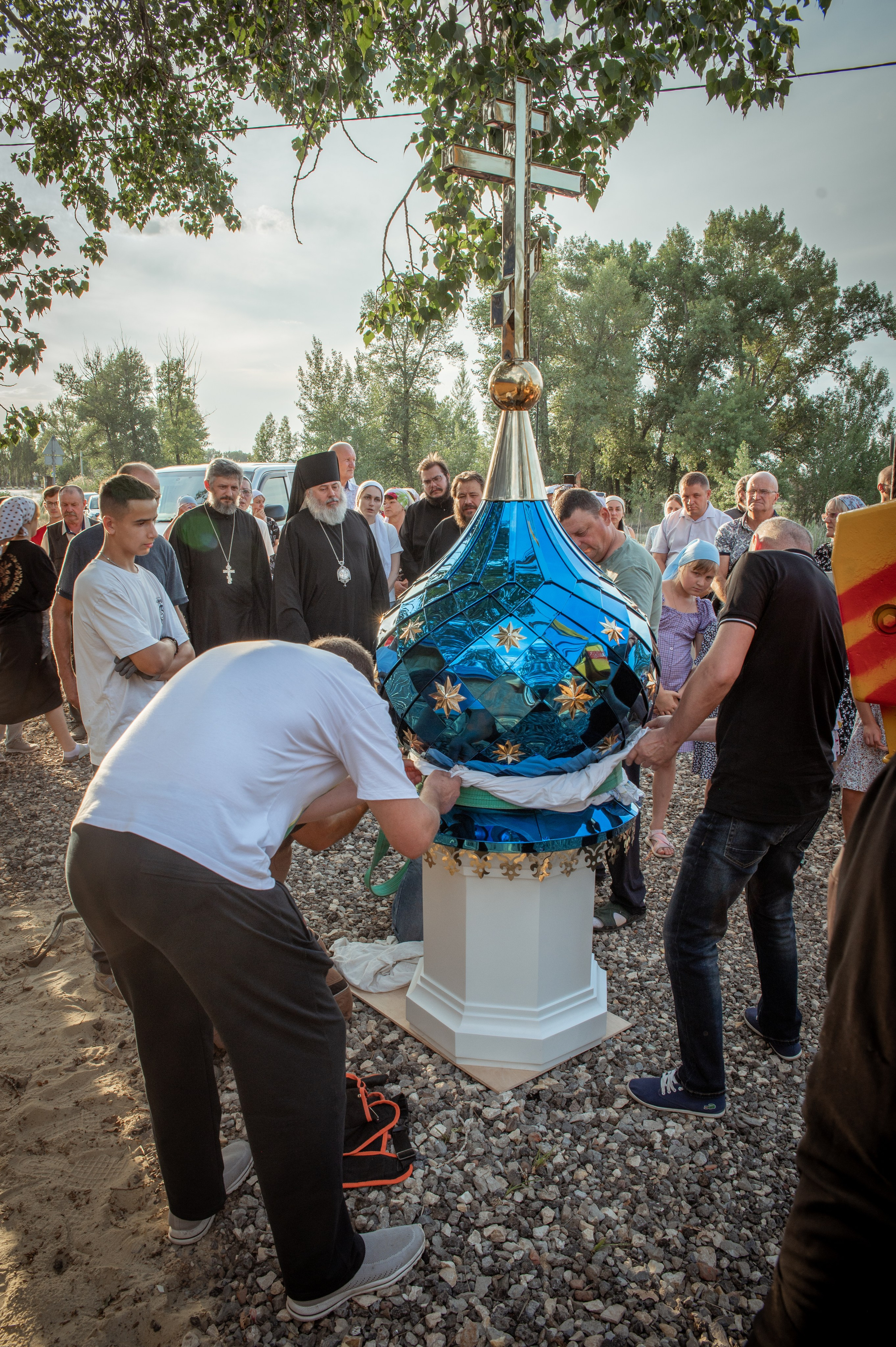 Освещение купола в храме Казанской иконы Божьей Матери х. Закутский. Церковный, семейный и репортажный фотограф Волгоград, Волжский