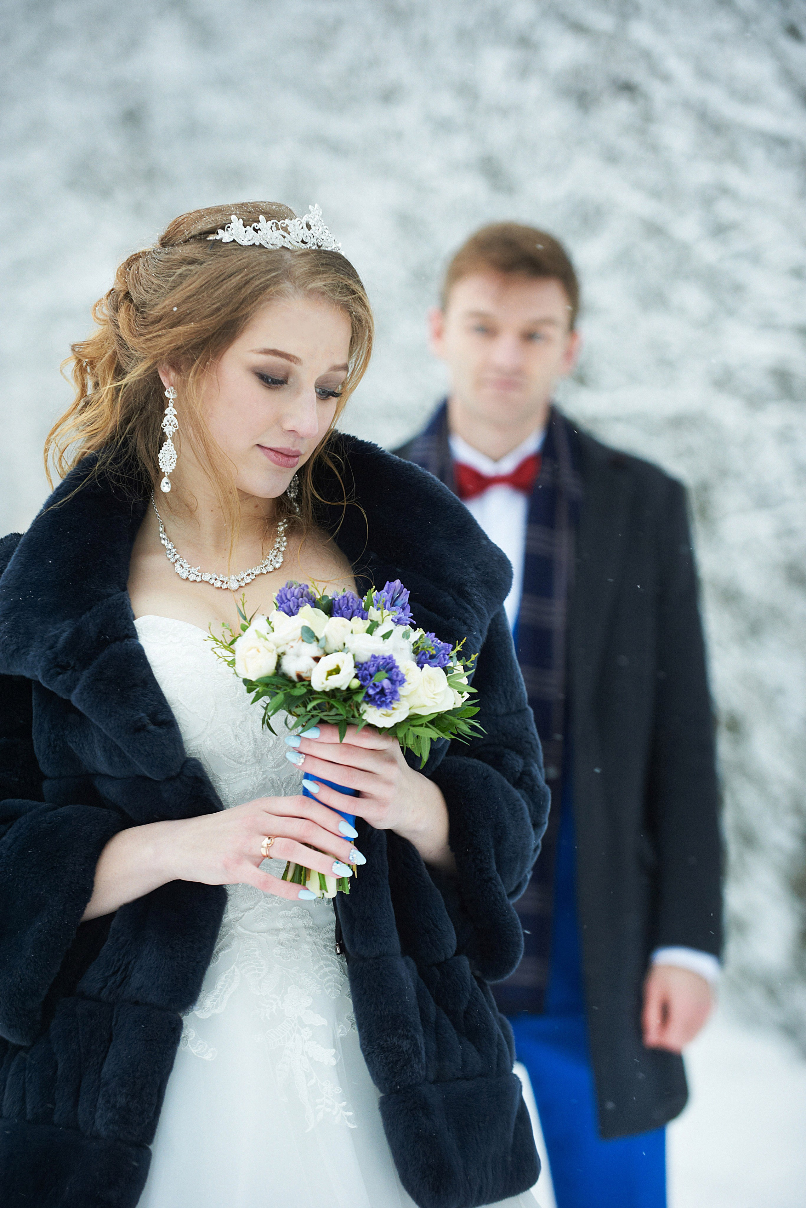Надежда и Владислав (зимняя свадебная фотосессия в Пушкине в Екатерининском парке). Портретный, семейный и свадебный фотограф в Санкт-Петербурге и в Пушкине Ширяев Денис
