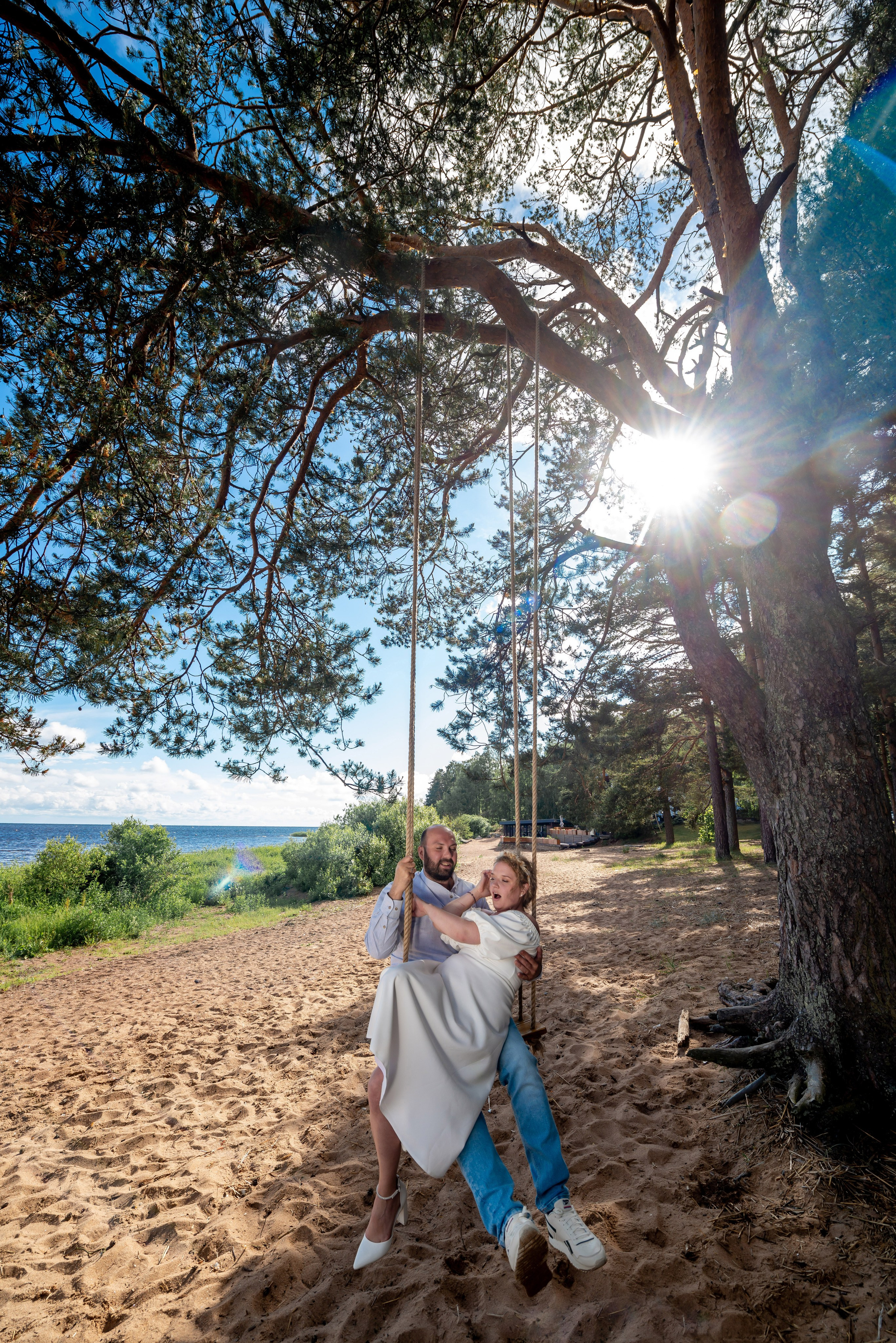 Станислав и Анастасия (нестандартная свадебная фотосессия в лесу и на Финском заливе). Портретный, семейный и свадебный фотограф в Санкт-Петербурге и в Пушкине Ширяев Денис