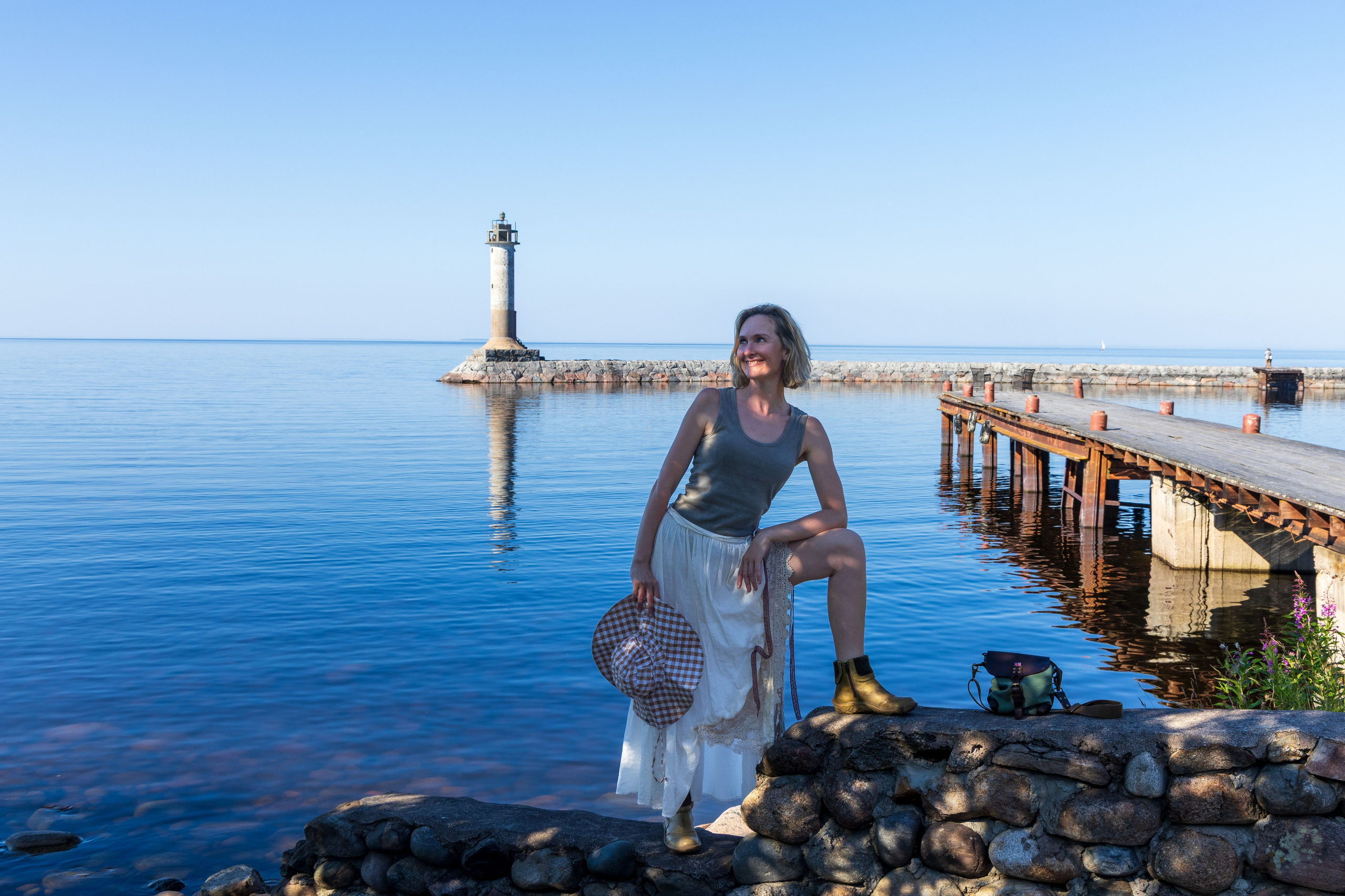 Юля на маяке. Портретный и семейный фотограф Санкт-Петербург