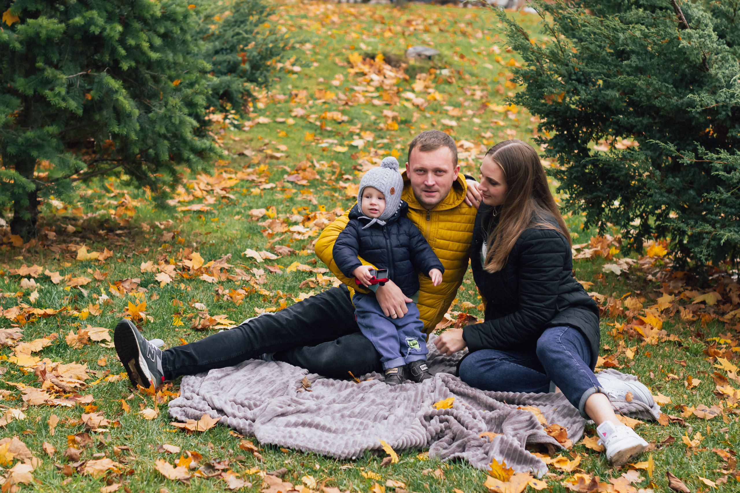 Осенняя съемка семьи Дениса. Фотограф Тула творческие фотосессии недорого Ольга Ромашина