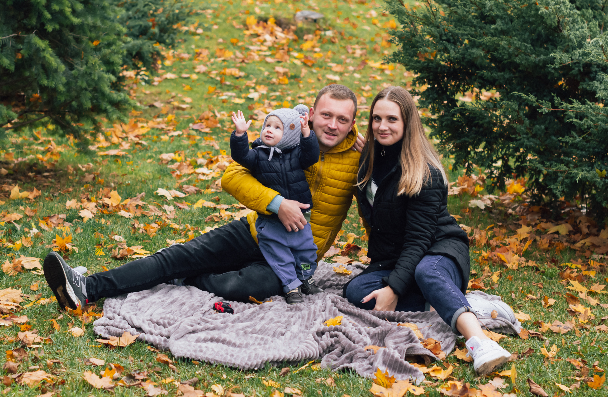 Осенняя съемка семьи Дениса. Фотограф Тула творческие фотосессии недорого Ольга Ромашина
