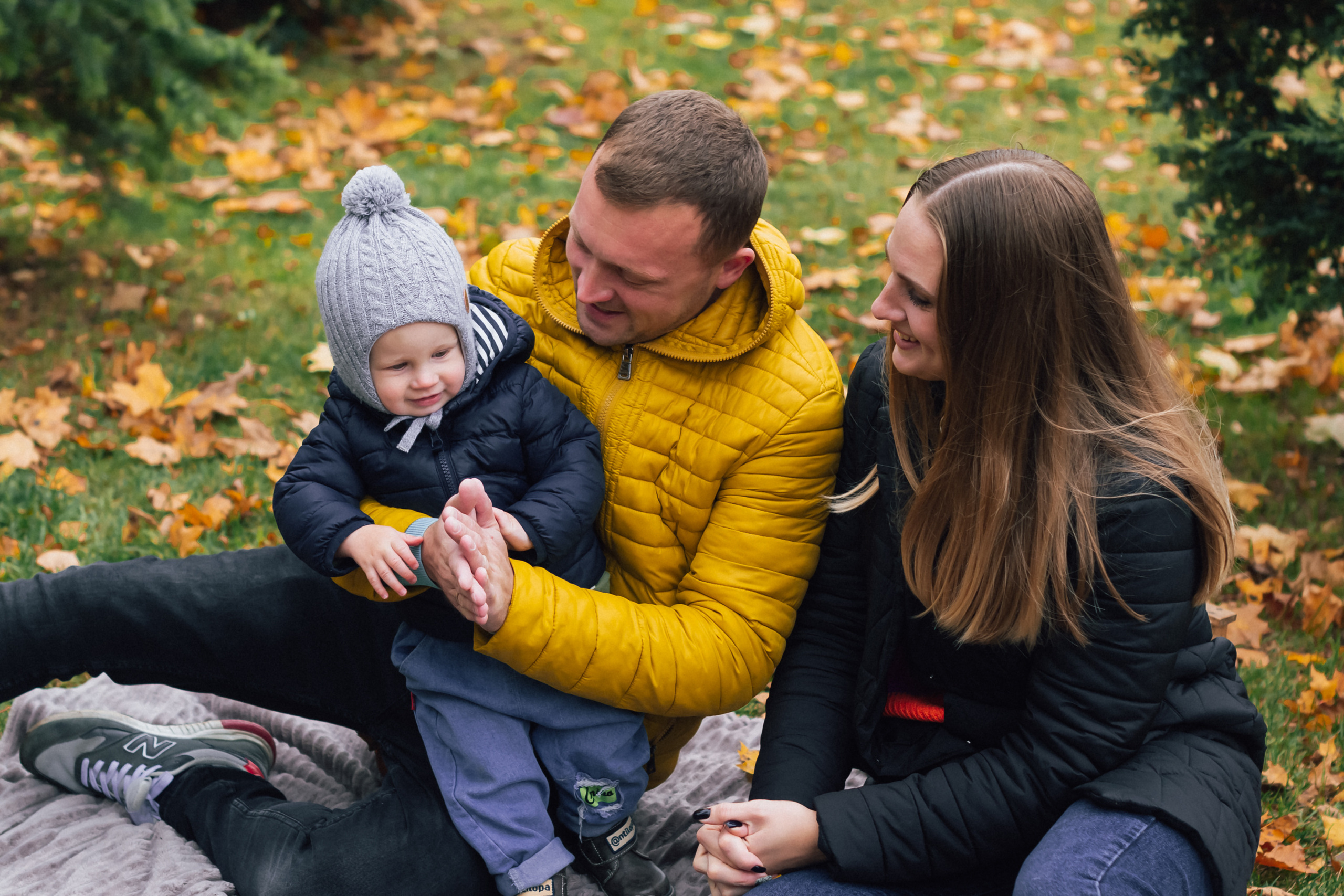 Осенняя съемка семьи Дениса. Фотограф Тула творческие фотосессии недорого Ольга Ромашина