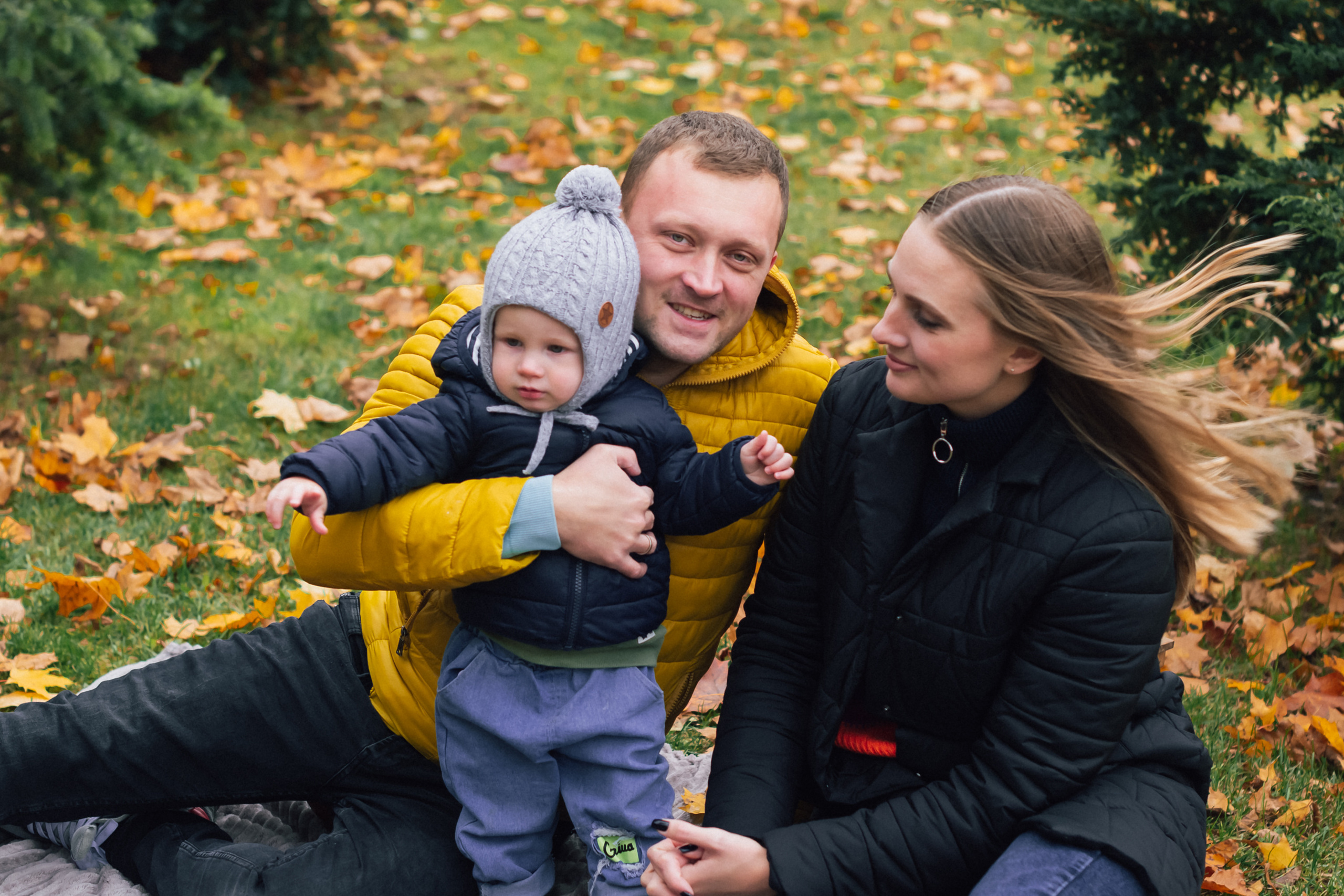 Осенняя съемка семьи Дениса. Фотограф Тула творческие фотосессии недорого Ольга Ромашина