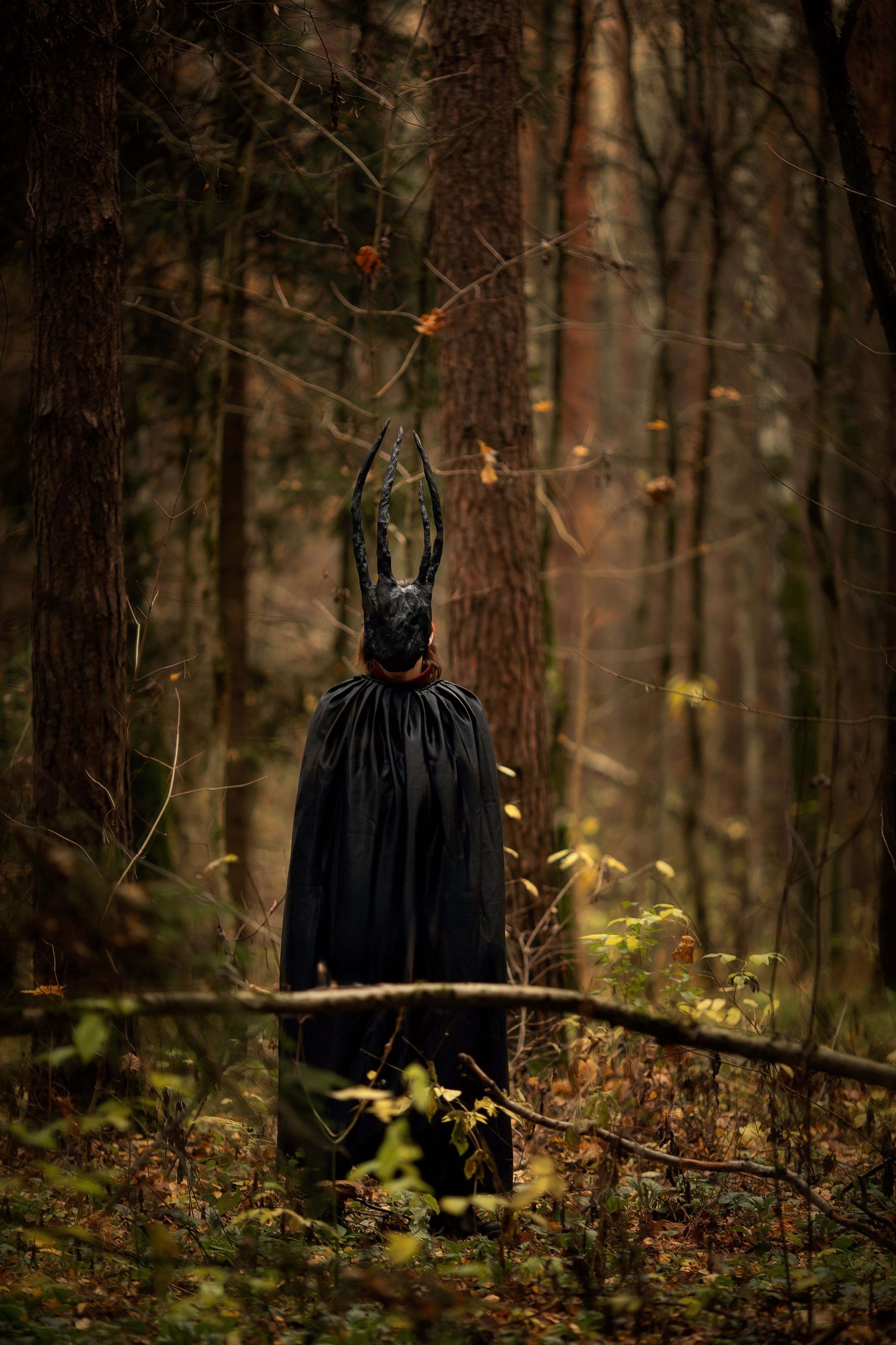 Фотопроект «Духи леса» — маски из папье-маше, свет и тишина природы. Фотограф Анна Грошикова — авторская съёмка на рассвете и закате в Москве, Мытищах, Солнечногорске и Московской области