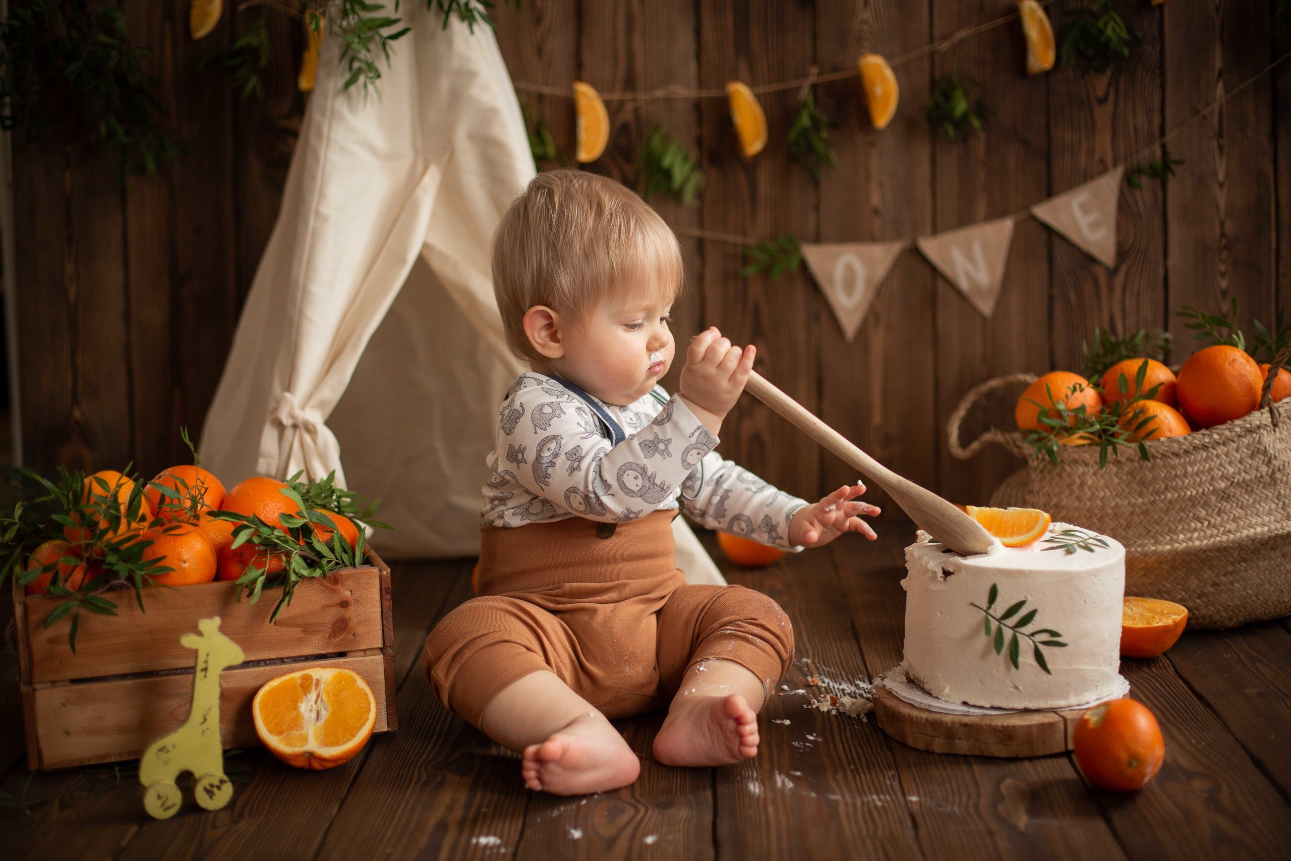 Стилизованная фотоссесия первого годика малыша. Семейный и детский фотограф в Сочи Наталья Вербицкая