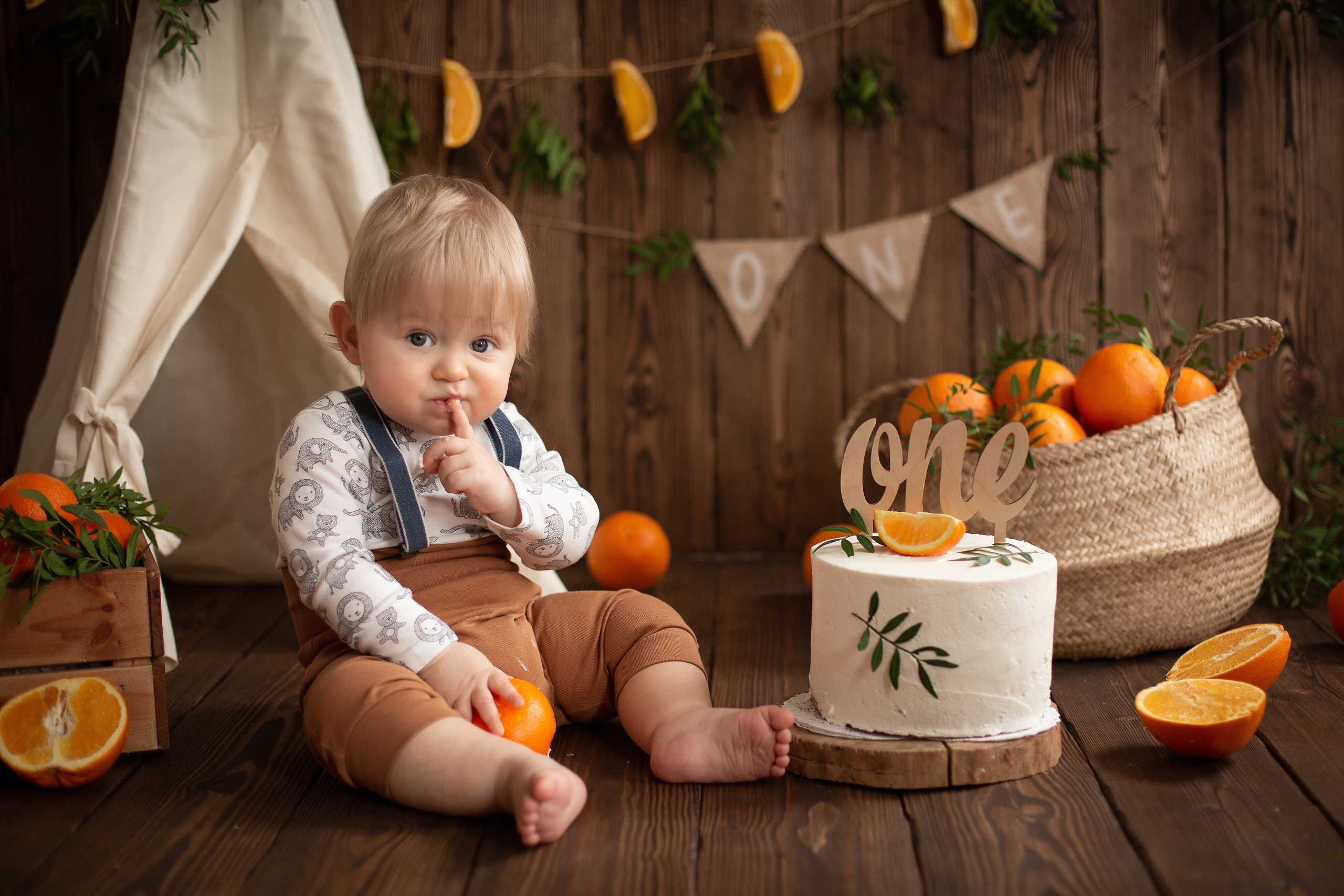 Стилизованная фотоссесия первого годика малыша. Семейный и детский фотограф в Сочи Наталья Вербицкая