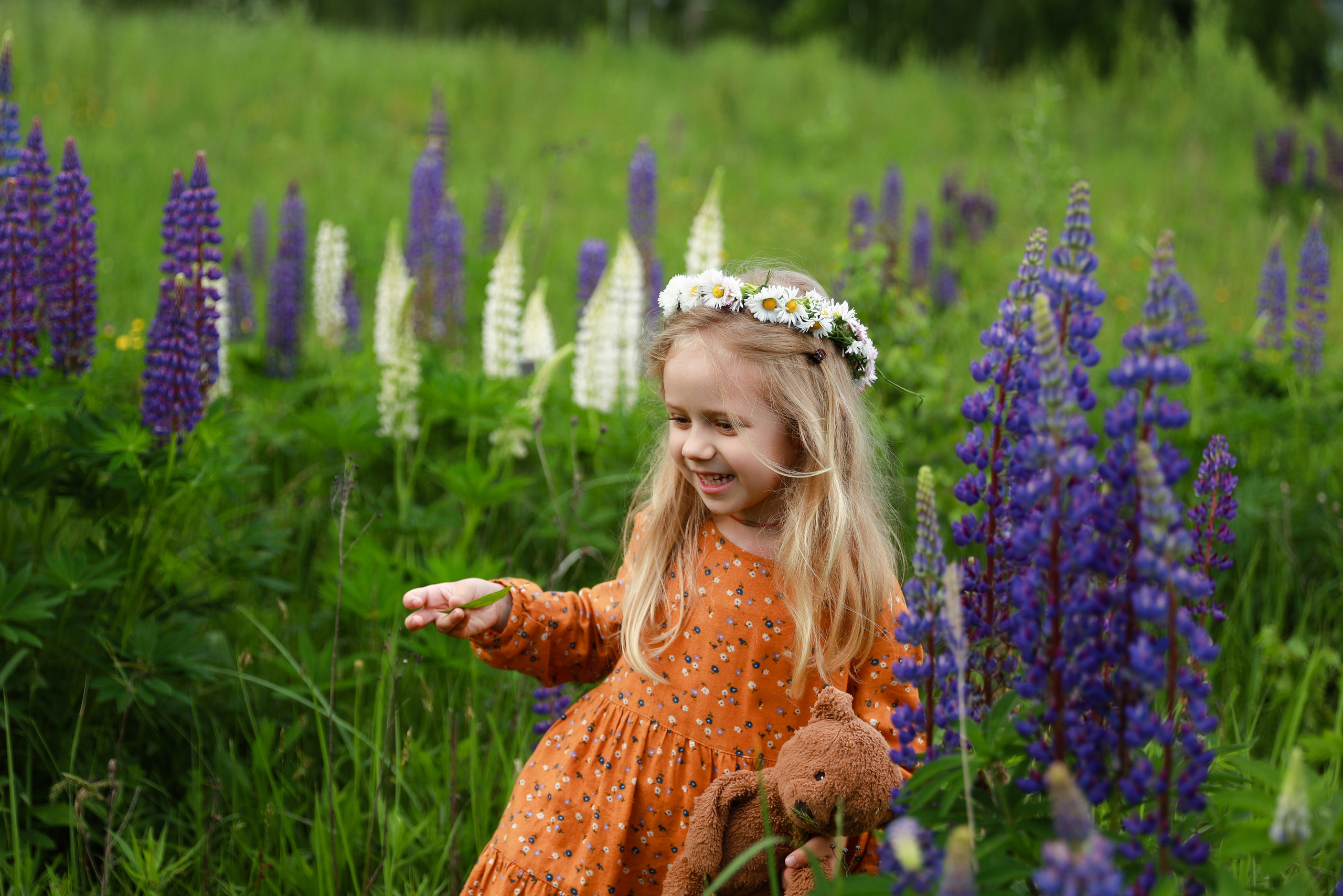 Фотосессия в люпинах. Бочарова Мария — школьный фотограф Апрелевка, Новая Москва, Московская область