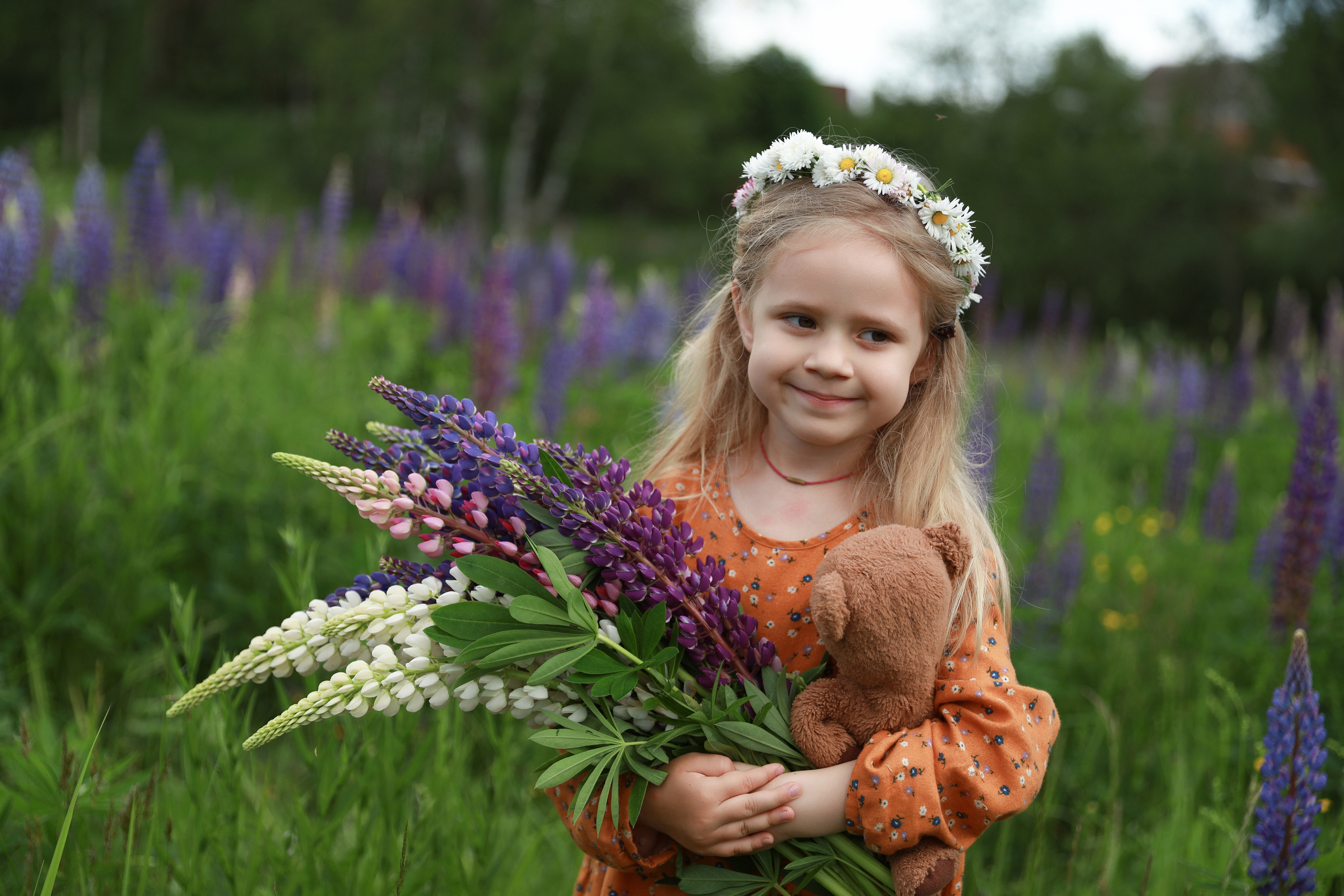 Фотосессия в люпинах. Бочарова Мария — школьный фотограф Апрелевка, Новая Москва, Московская область