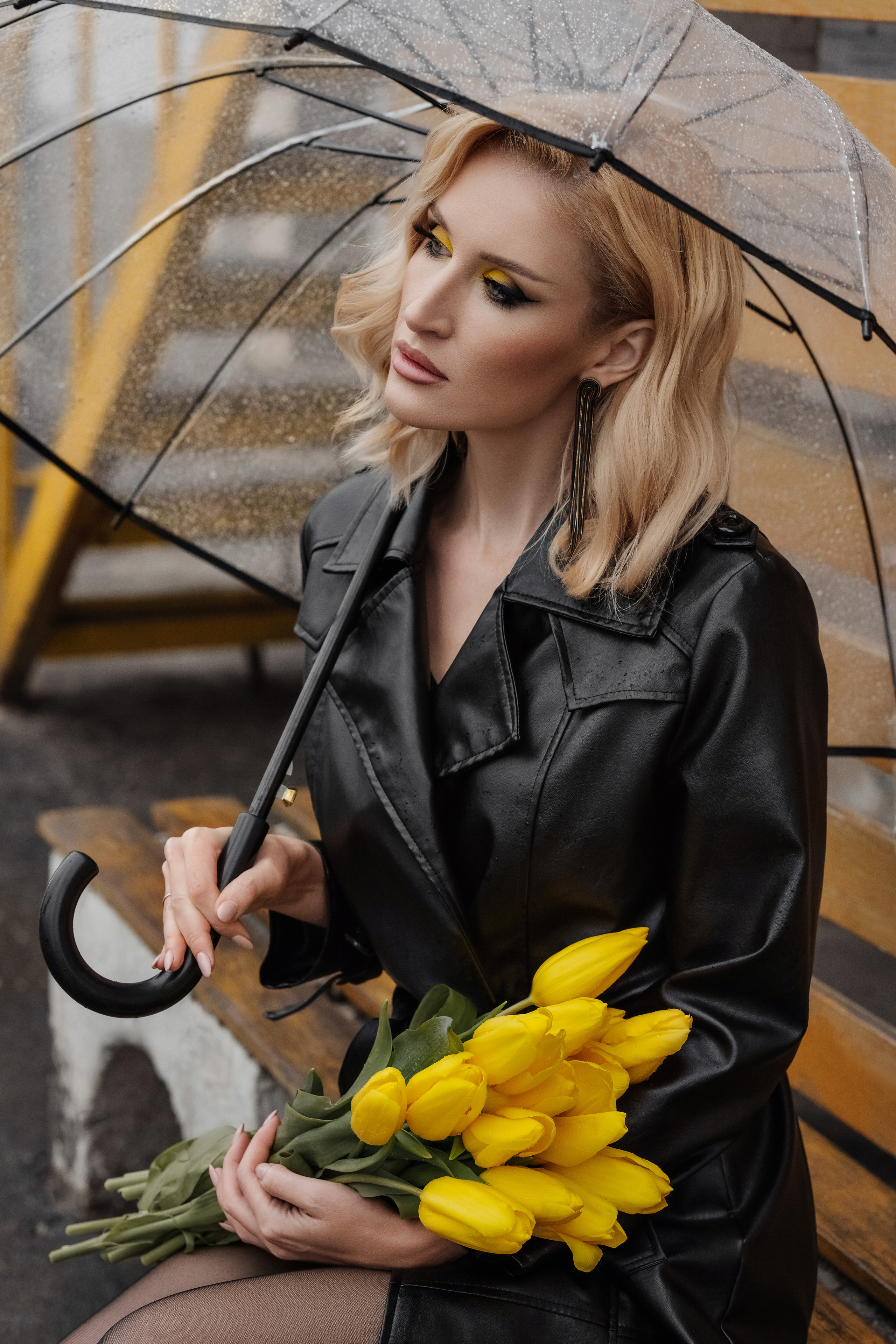 Женская съемка с тюльпанами. Фотограф в Крыму Кот Мария