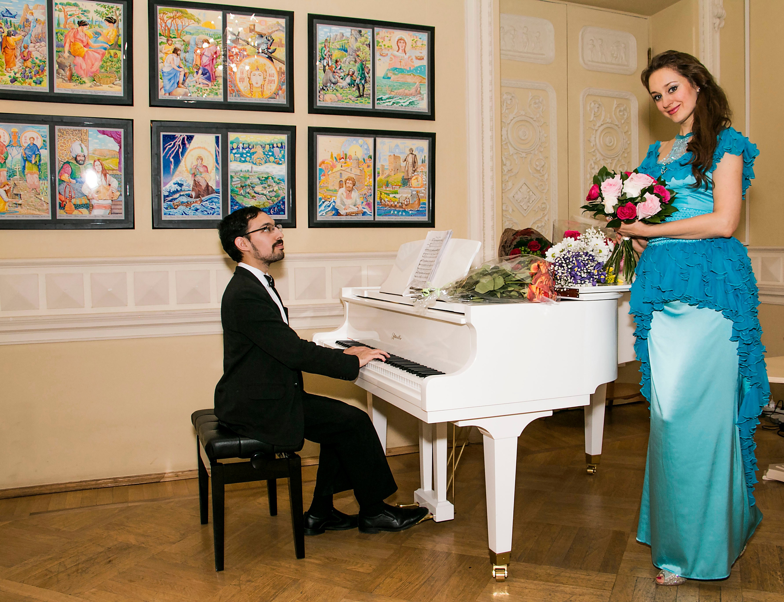 Выступление на вечере классической музыке в библиотеке Лермонтова в Санкт-Петербурге