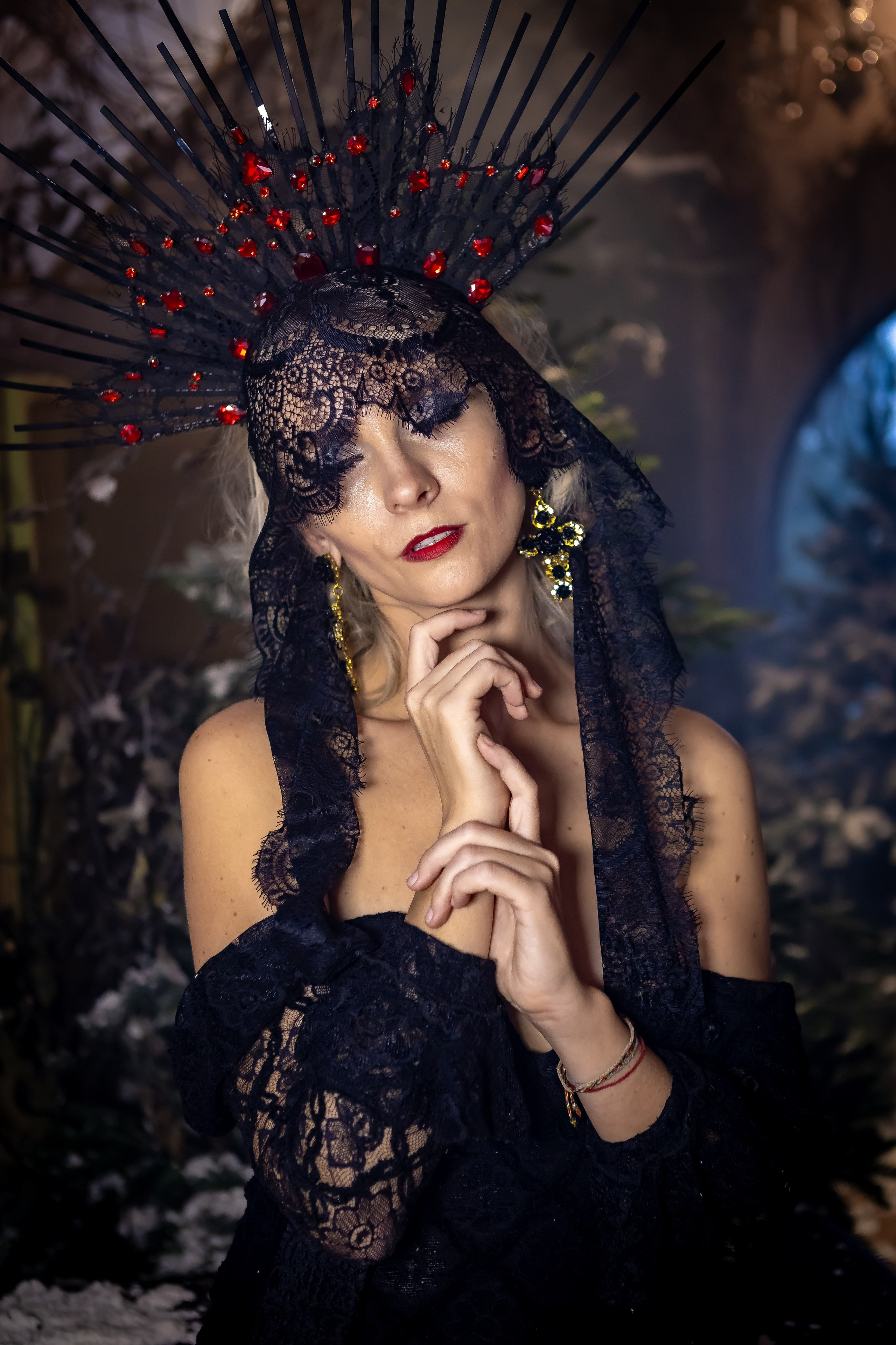 Готическая фотосессия на Хелловин. Свадебный фотограф в Москве