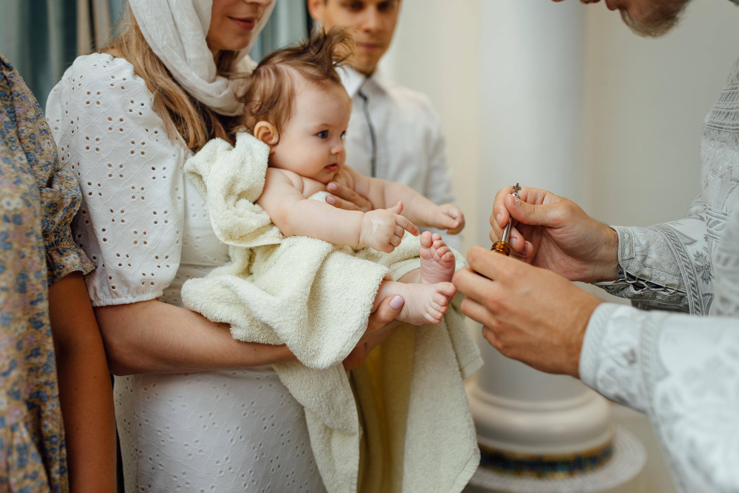 Крещение Аделины, храм Святой Троицы, июль 2024