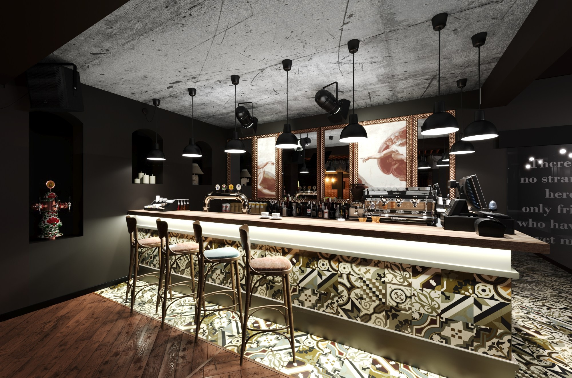 Ресторан. 3D визуализация