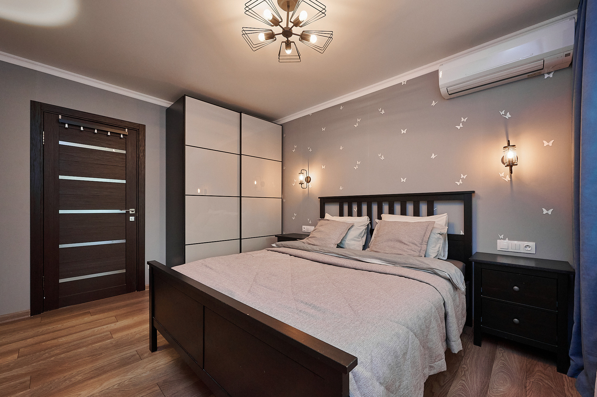 комната бело коричневые оттенки 