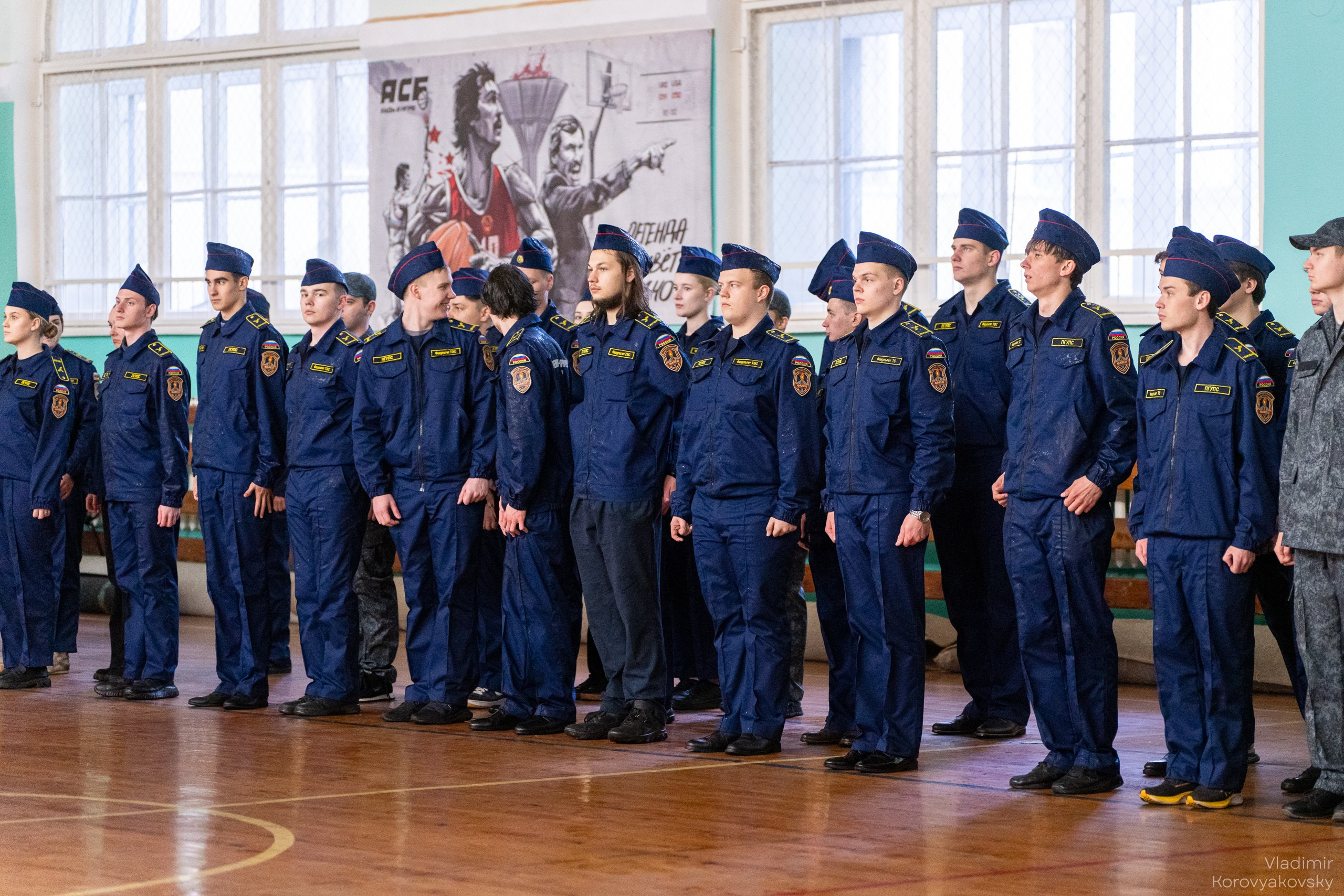 Торжественное закрытие курса военной подготовки. Фотограф Владимир Коровяковский