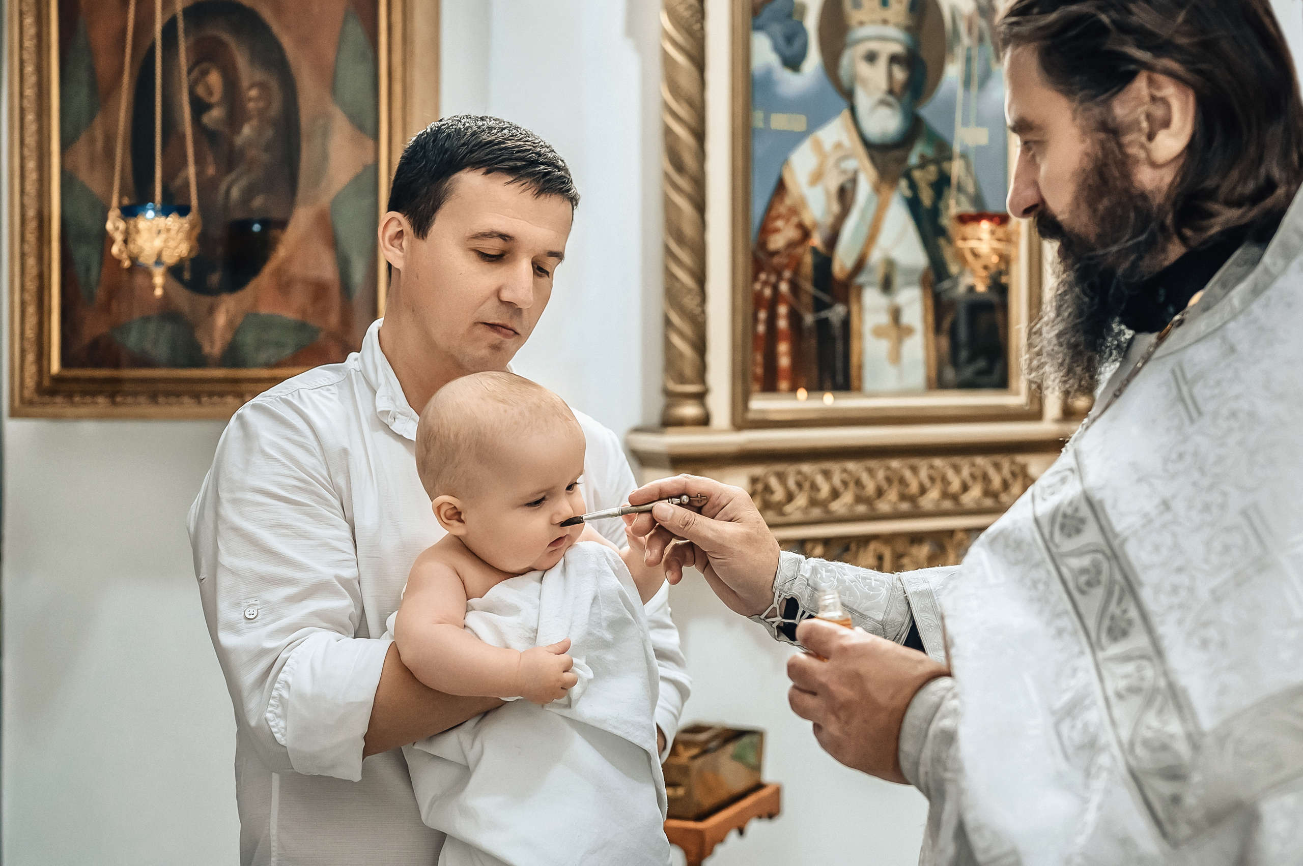 Крещение Никиты Сакмара. Церковный фотограф на Таинство Крещения и Венчания в Оренбурге и Оренбургской области Екатерина Белкина