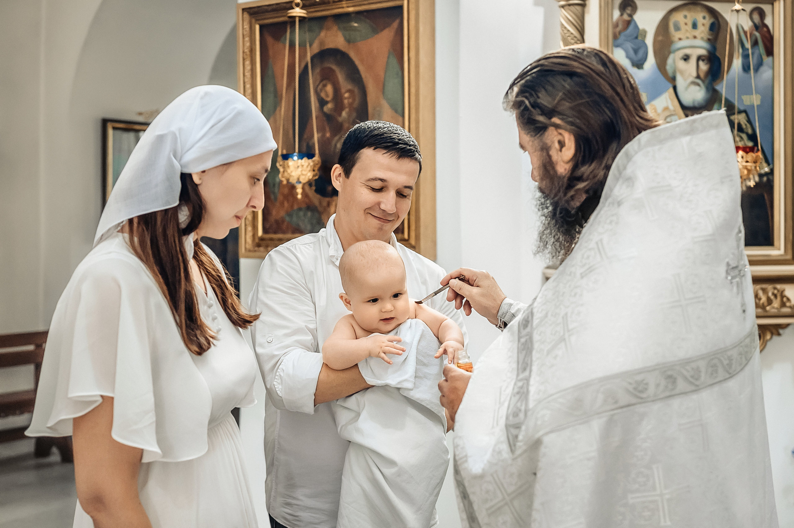 Крещение Никиты Сакмара. Церковный фотограф на Таинство Крещения и Венчания в Оренбурге и Оренбургской области Екатерина Белкина