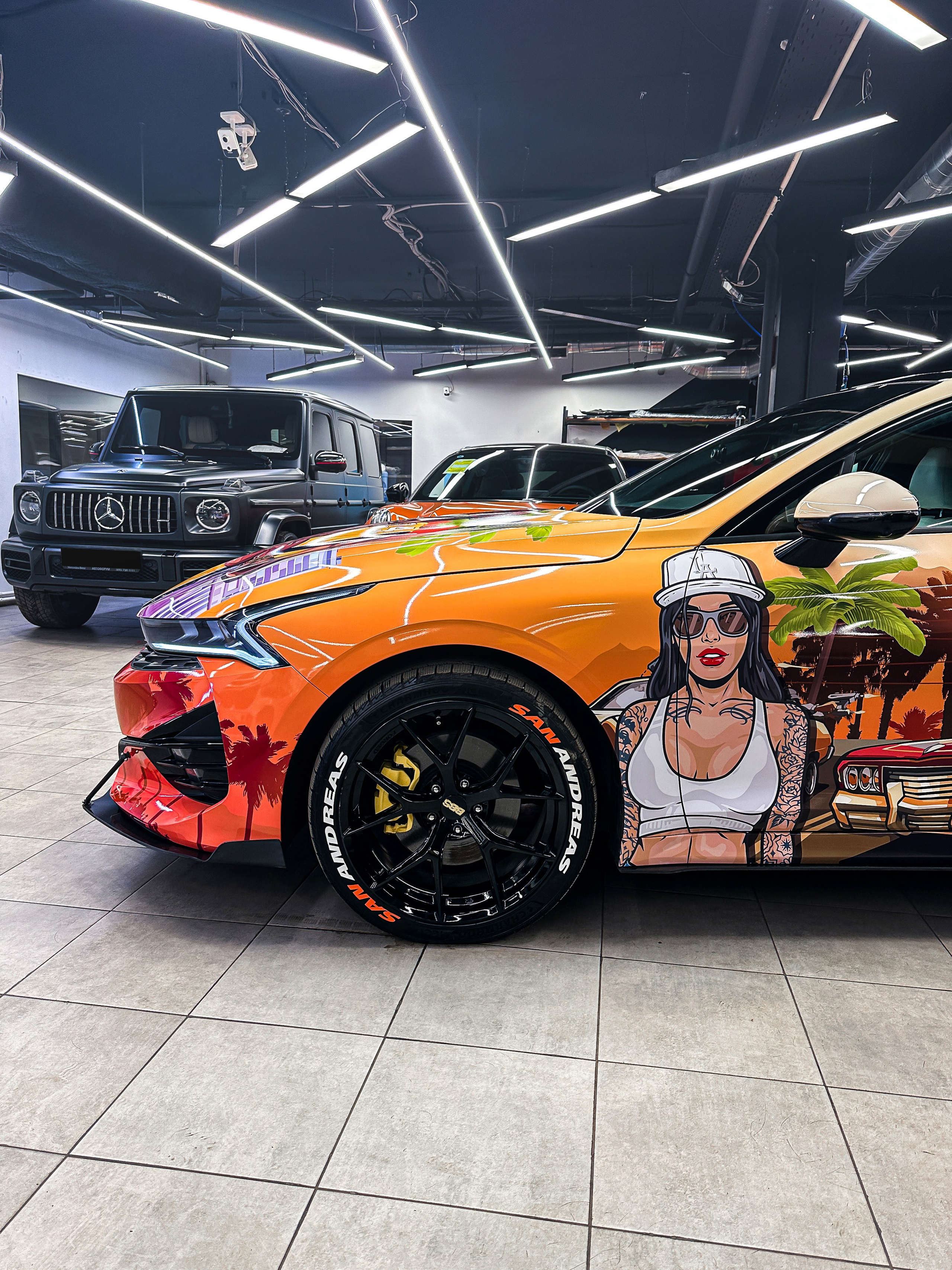 Винилография на KIA K5. Студия дизайна и оклейки авто Barmaley Design