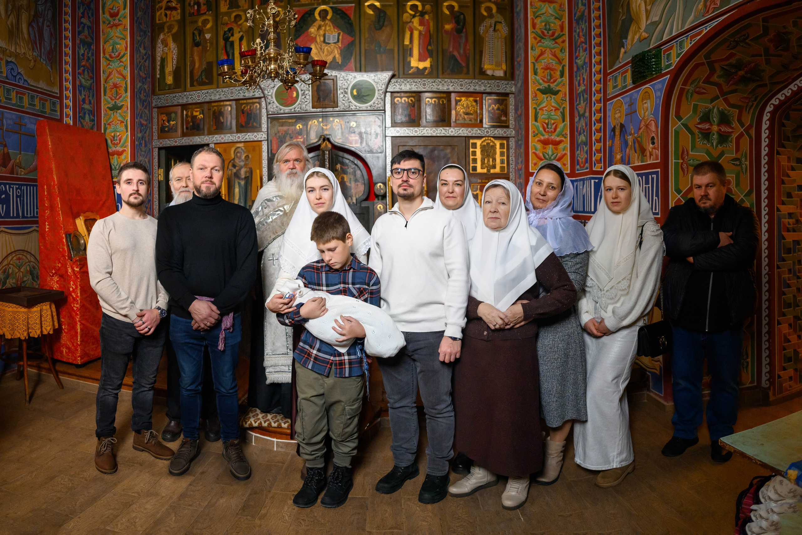 Крещение в Старообрядческом храме (Москва). Семейный и свадебный фотограф в Санкт-Петербурге Серафима Смирнова