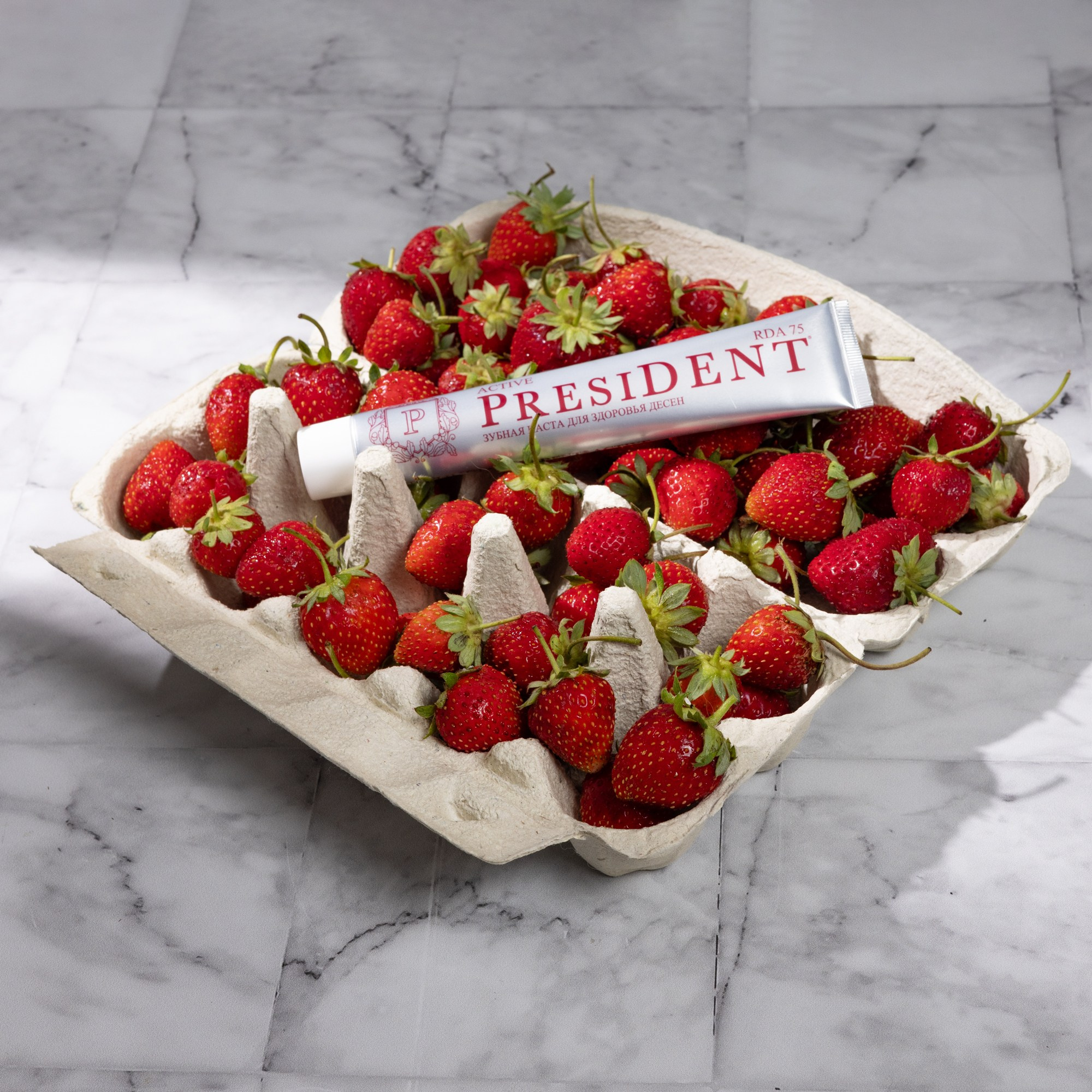 Зубная паста PRESIDENT. Фуд и предметный фотограф Гришина Ольга