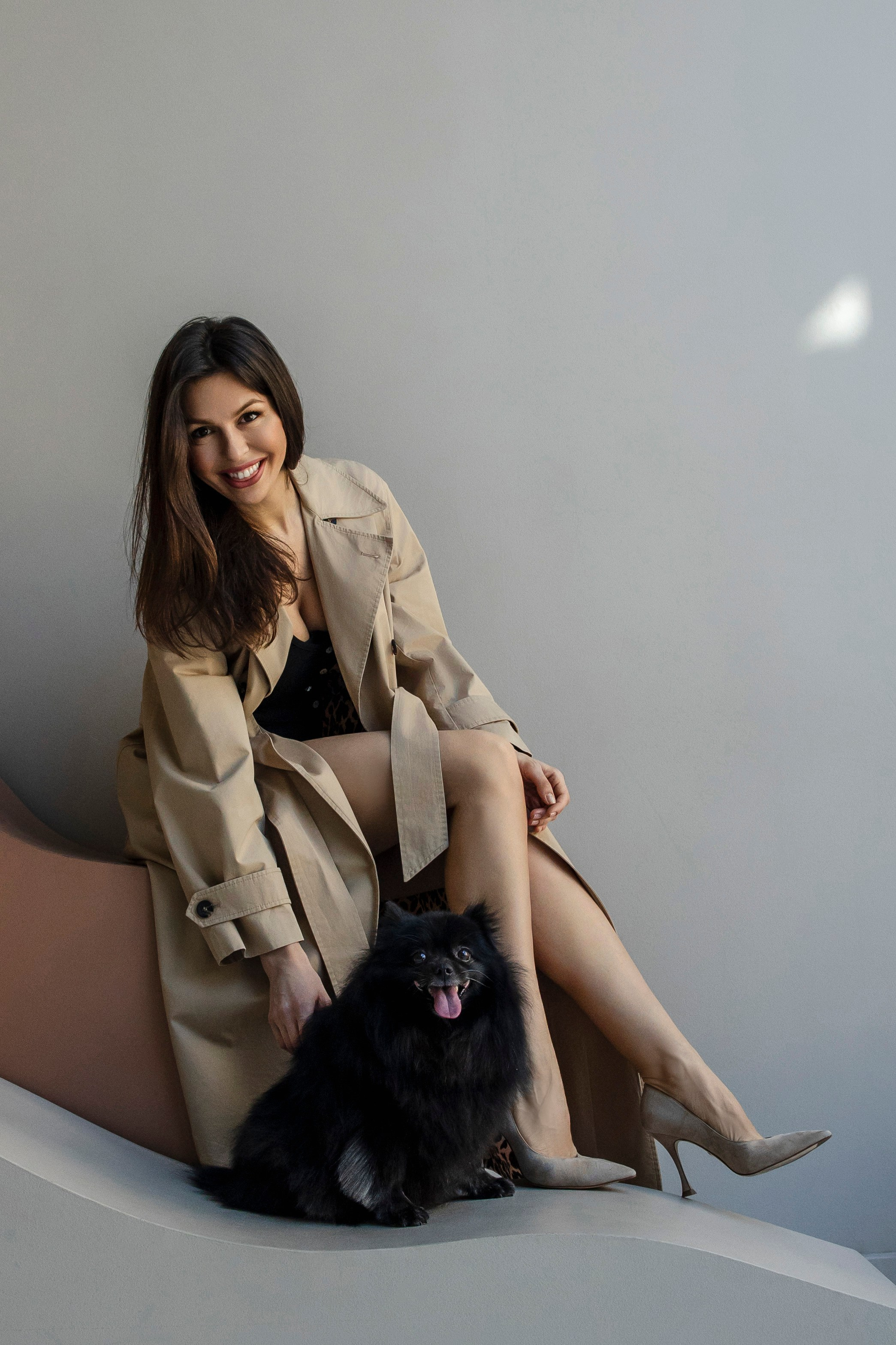 Съемка в студии с собакой. Анастасия Белаш