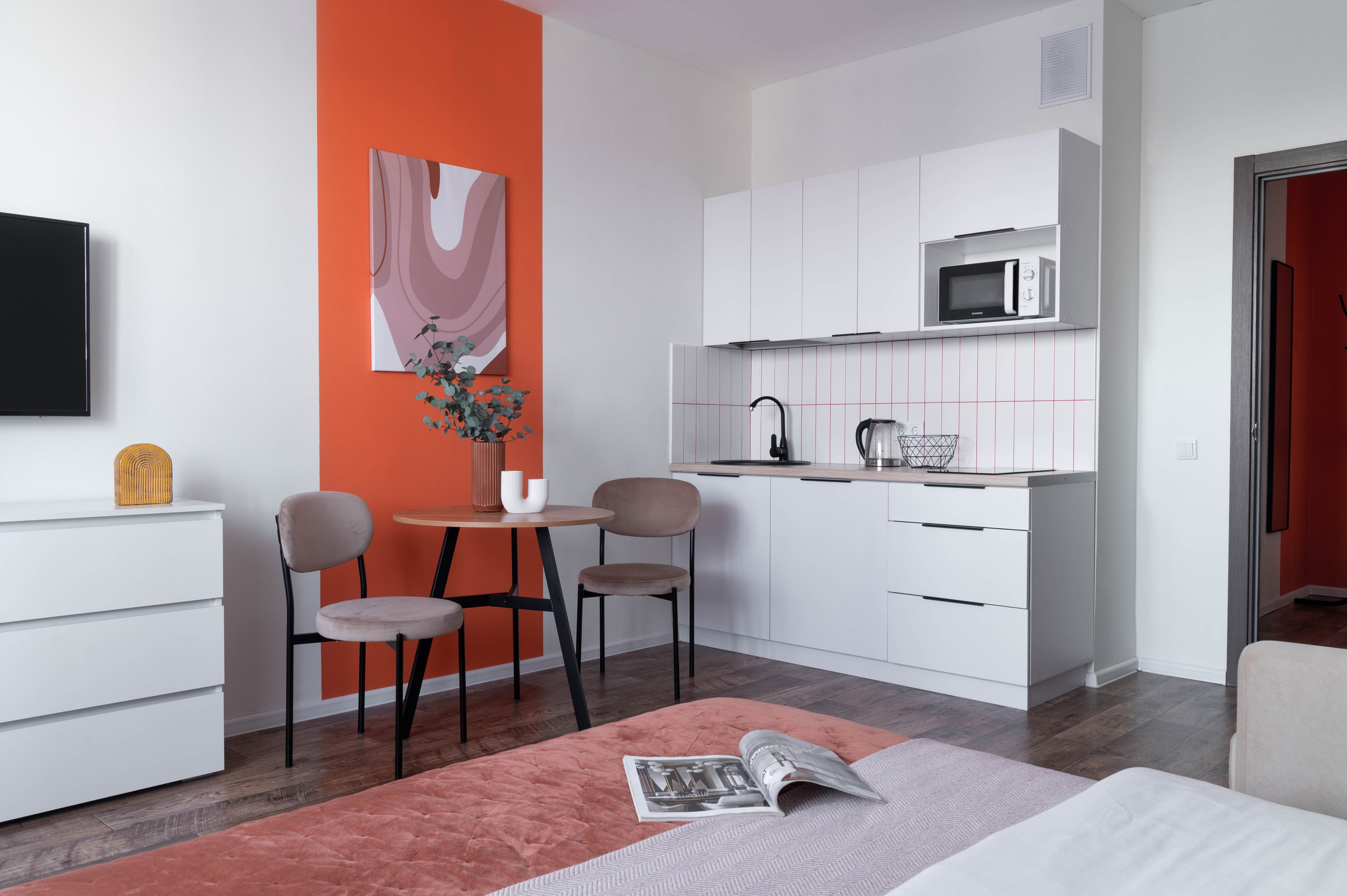 Съемка студии для посуточной аренды ЖК «Подсолнухи». Интерьерный фотограф в Ярославле. Вероника Лазыкина