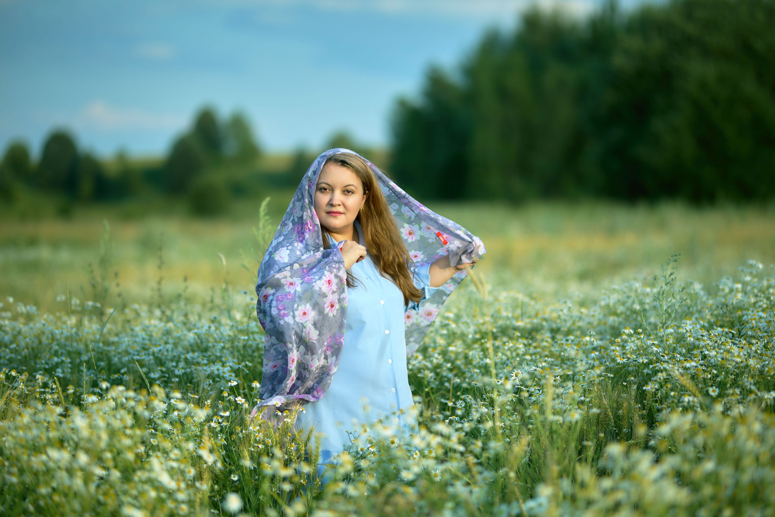 Фотосессия в ромашковом поле Чебоксары Чувашия