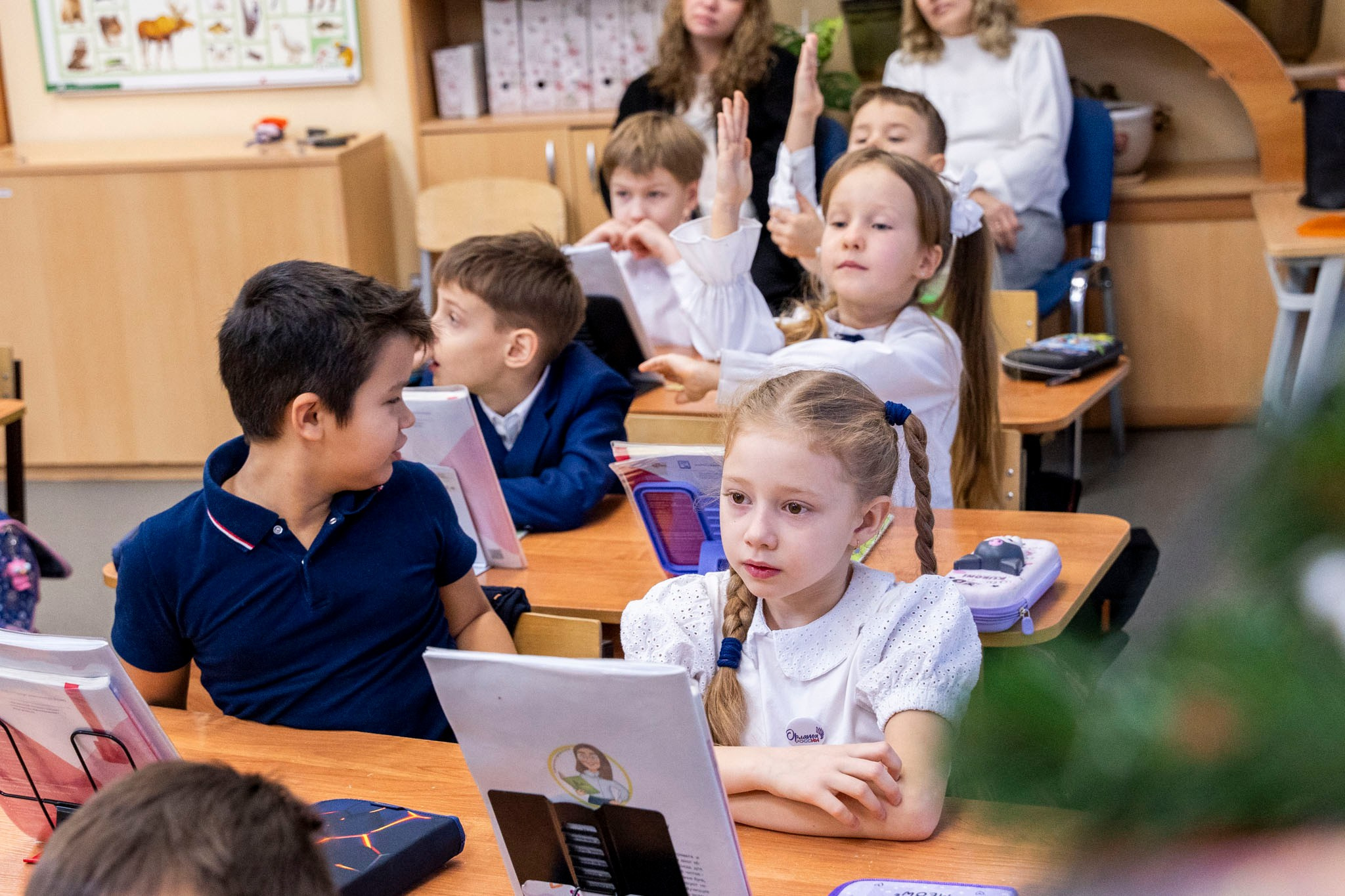 Открытый урок в 1 классе. Фотограф Юлия Попова