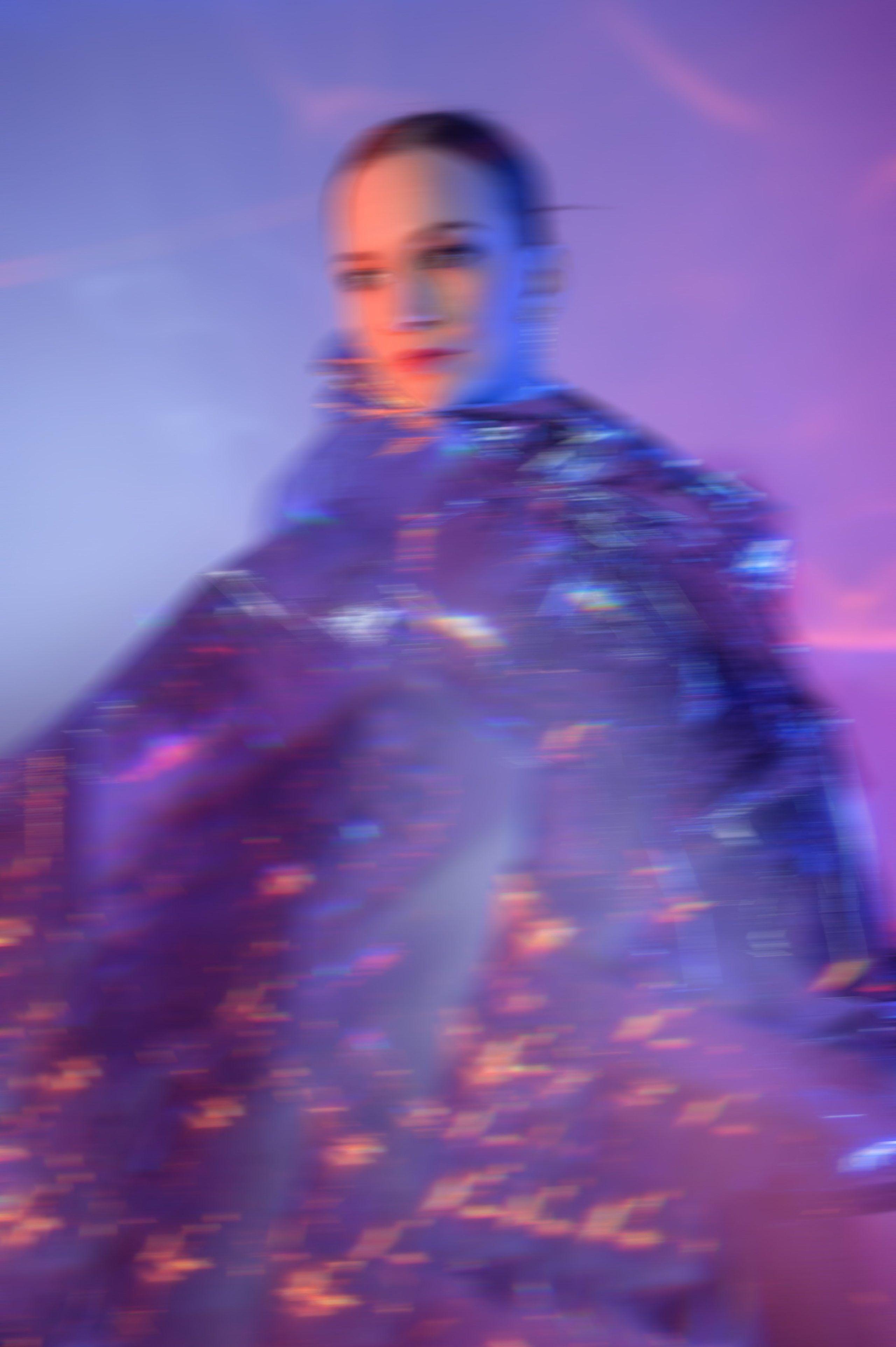 Портретная фотосессия с гибким зеркалом в студии