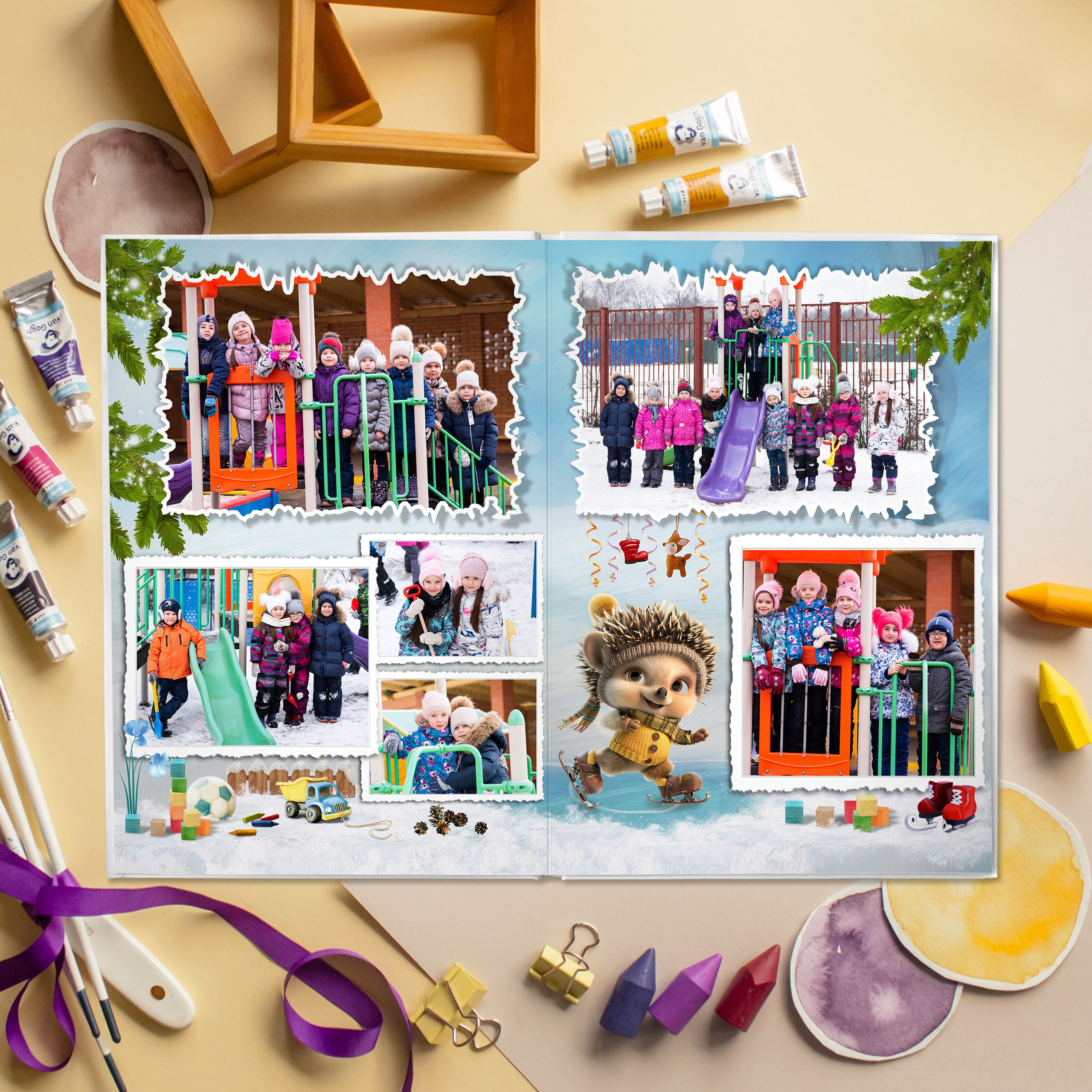 Дизайн «Ежики» фото. Выпускные альбомы в Подольске Москве и МО