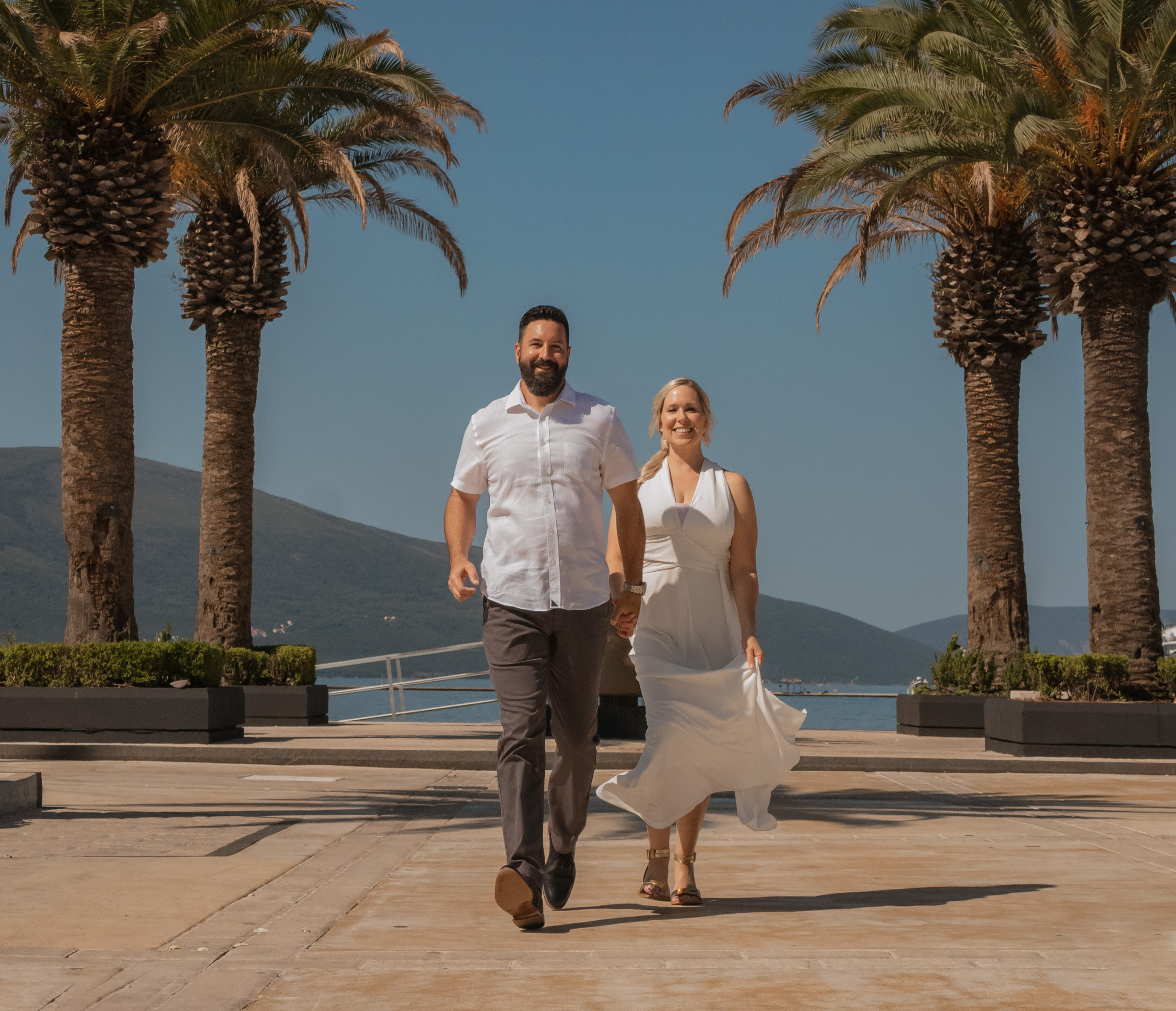 Nancy and Justin Adriatic anniversary. Portrait photographer in Tivat Montenegro Katerina Kirsanova