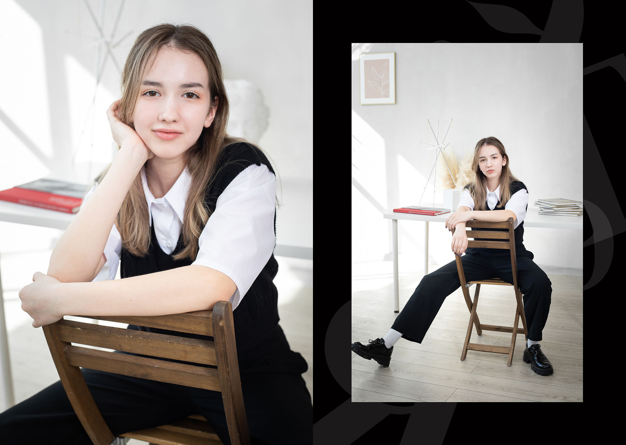 портрет учеников в студии