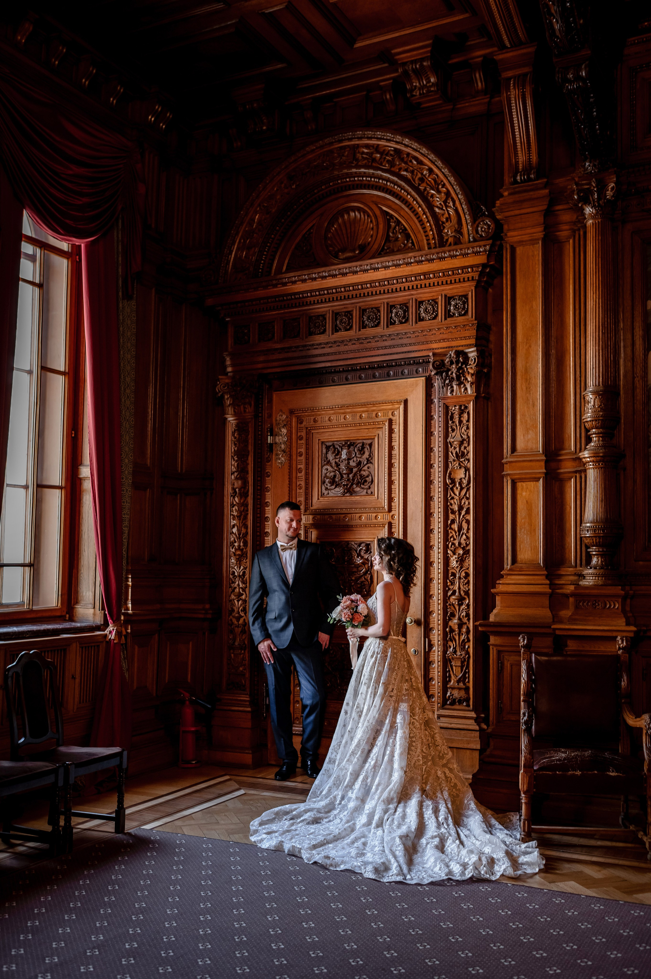 Елена и Дмитрий (свадебная фотосессия в Доме Архитектора — особняке Половцова). Портретный, семейный и свадебный фотограф в Санкт-Петербурге и в Пушкине Ширяев Денис