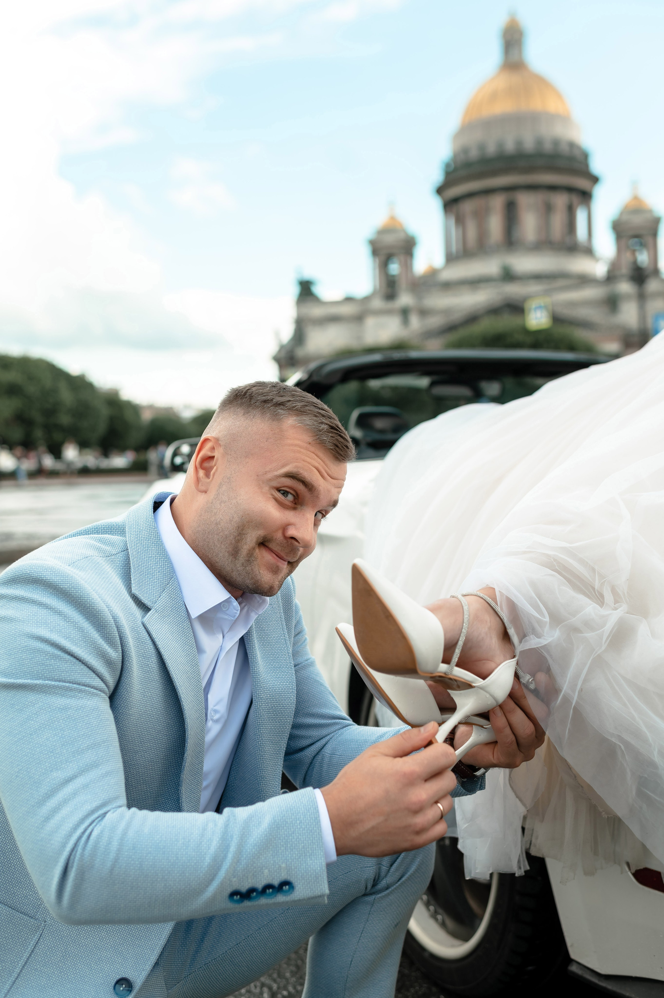 Елена и Илья (фотосессия у городской Невской Ратуши, Исаакиевская площадь). Портретный, семейный и свадебный фотограф в Санкт-Петербурге и в Пушкине Ширяев Денис