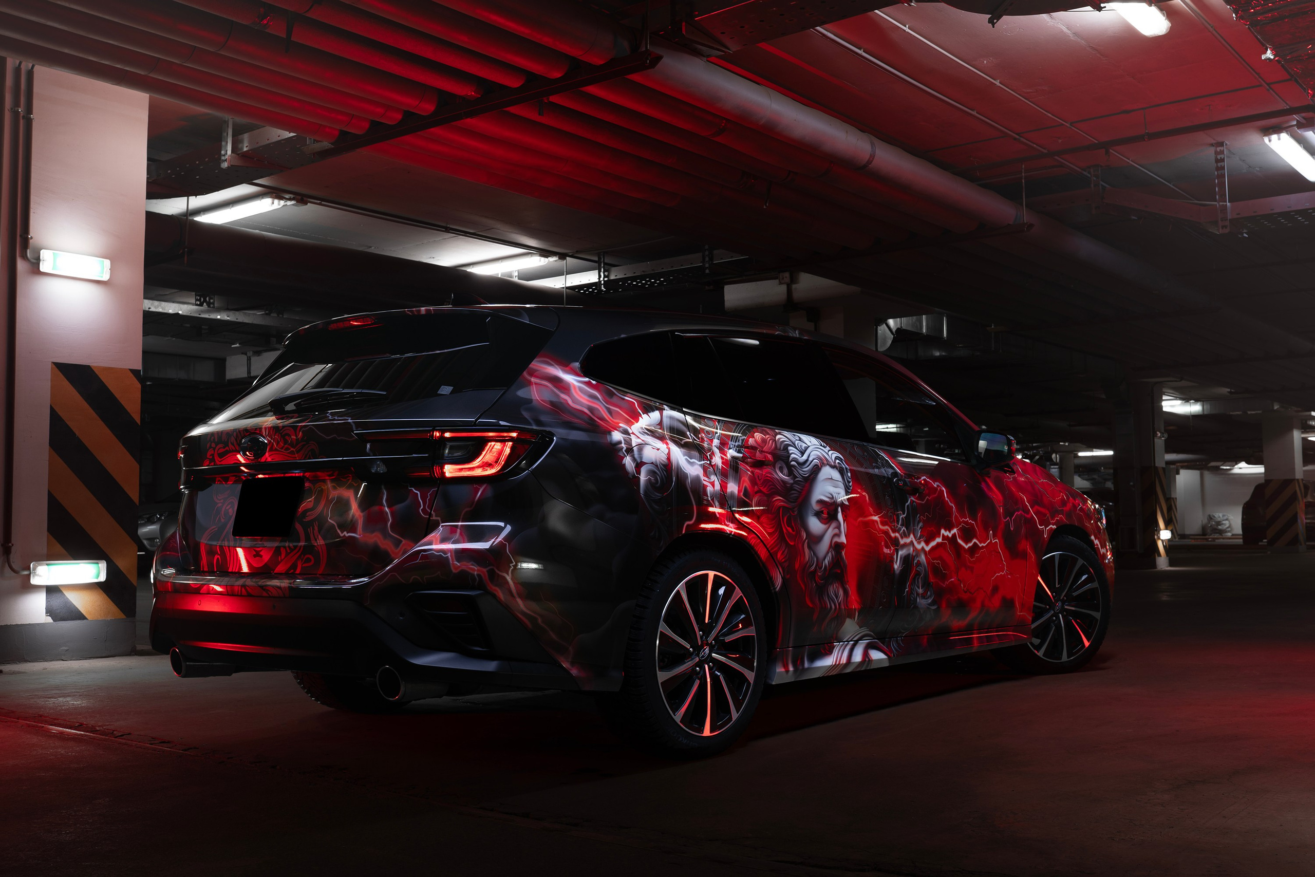 Винилография на Subaru Levorg STI. Студия дизайна и оклейки авто Barmaley Design