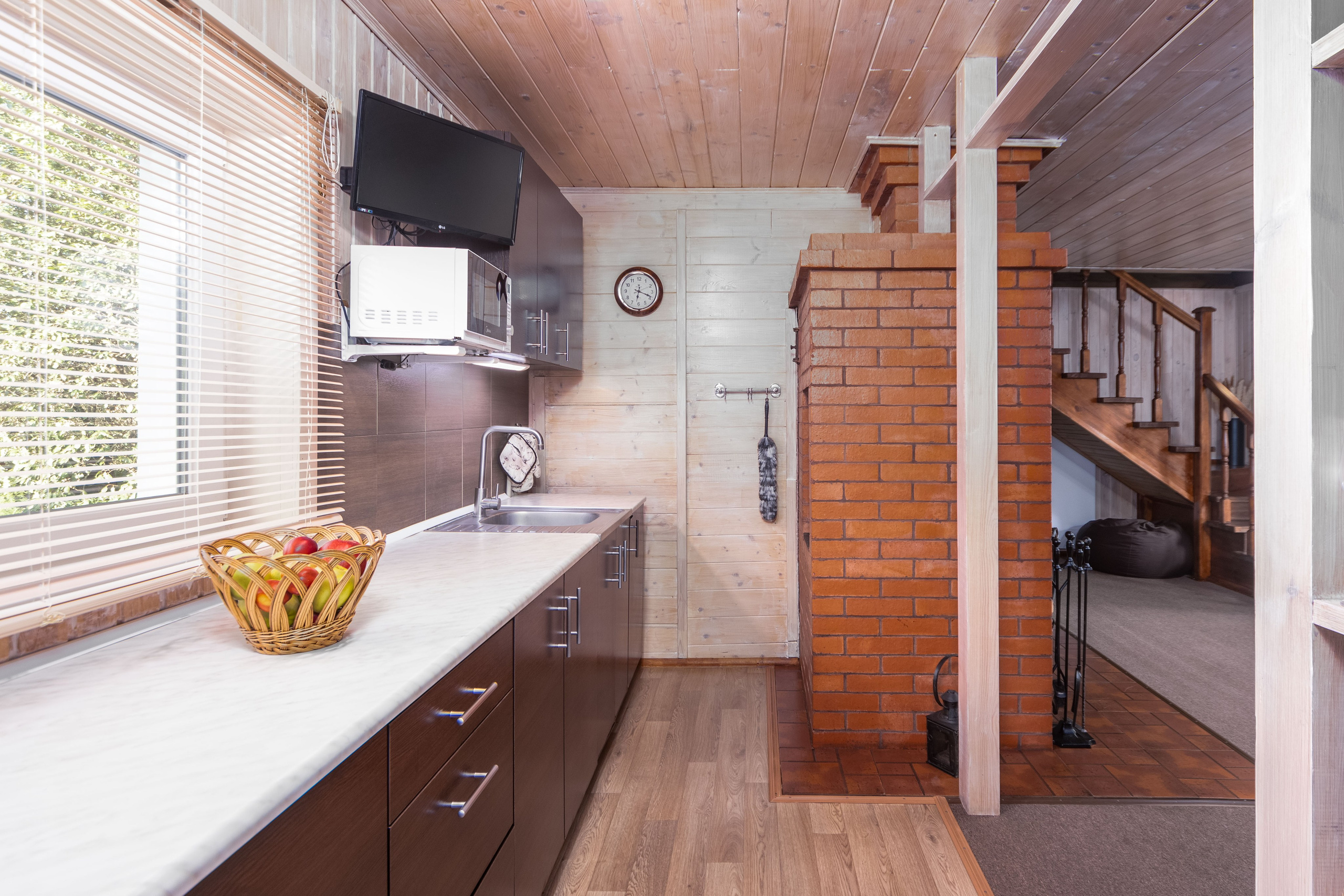 Двухэтажный дом из бруса в деревне Басмановка