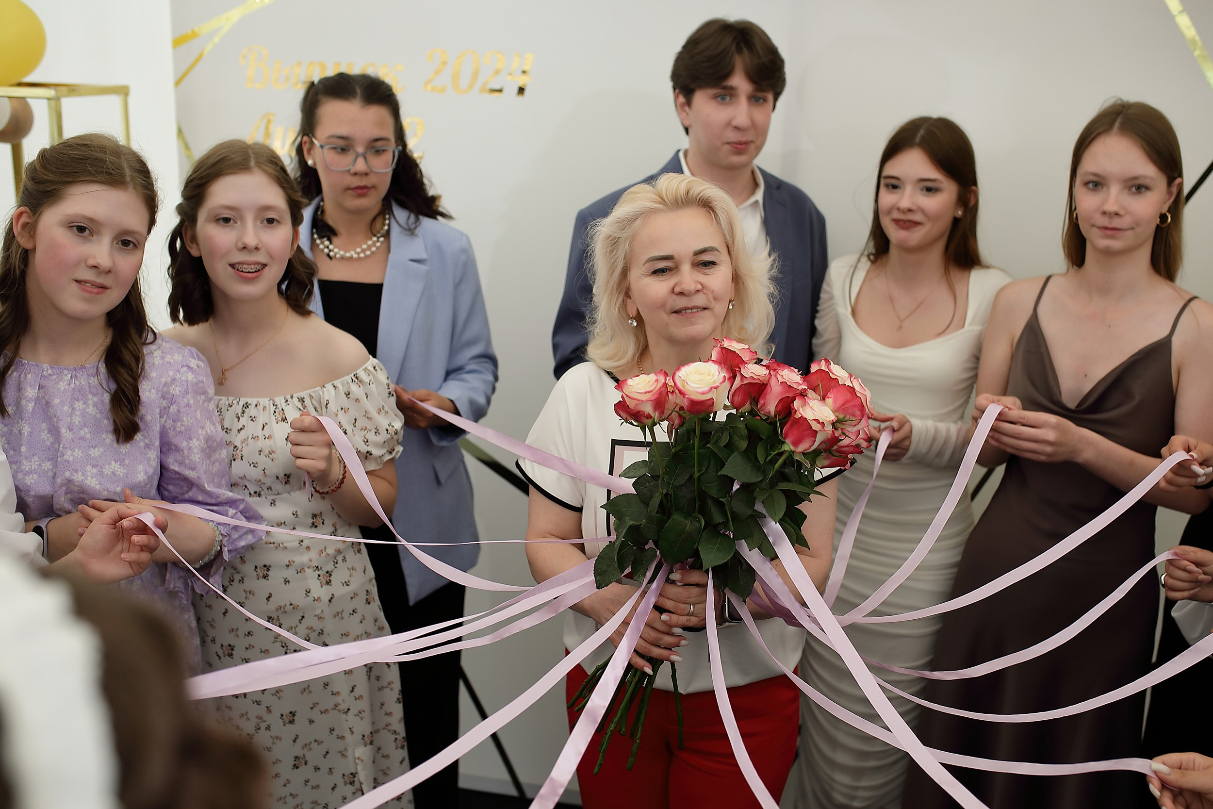 прощание учителя с учениками ленточки