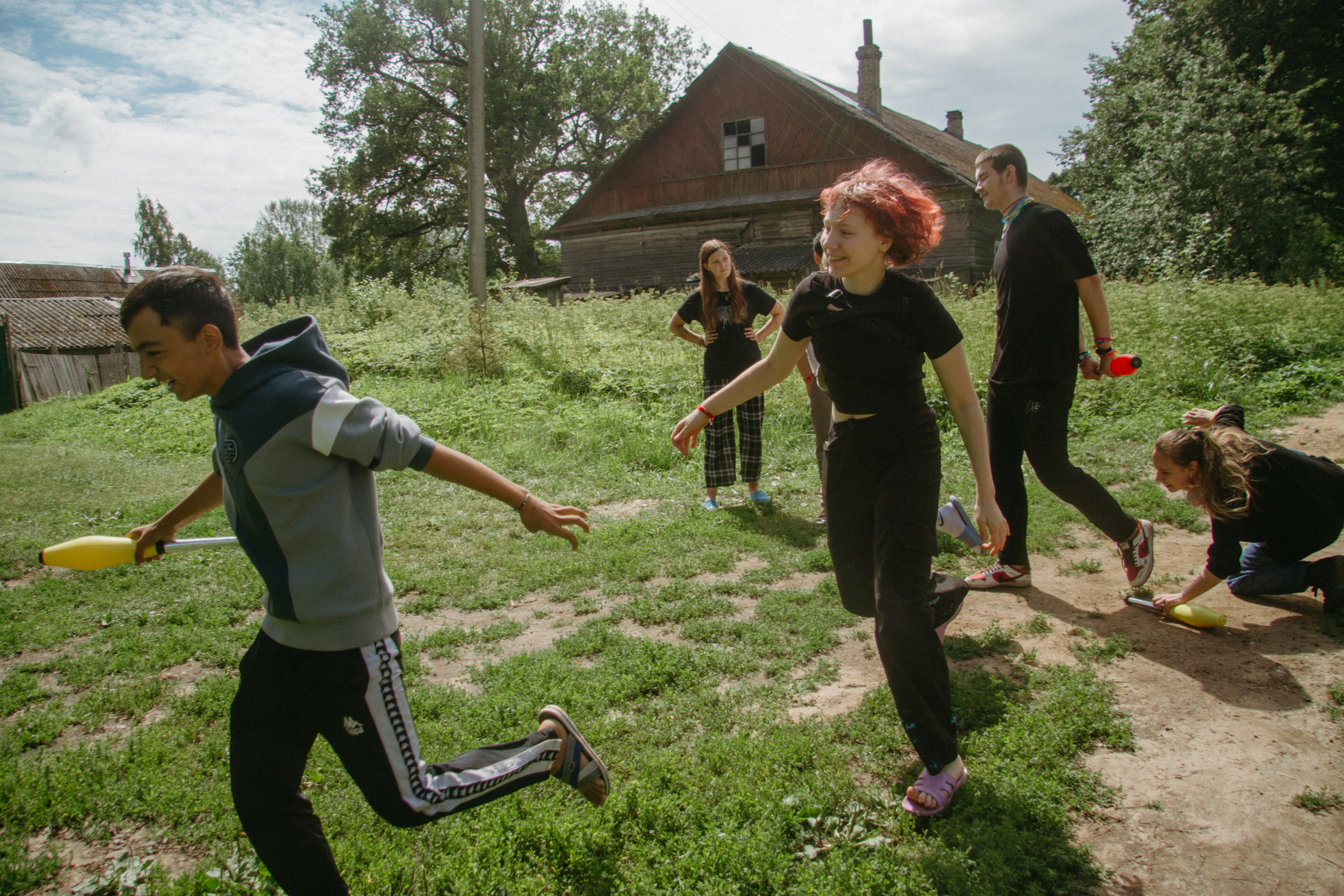 Тренировка по жонглированию 