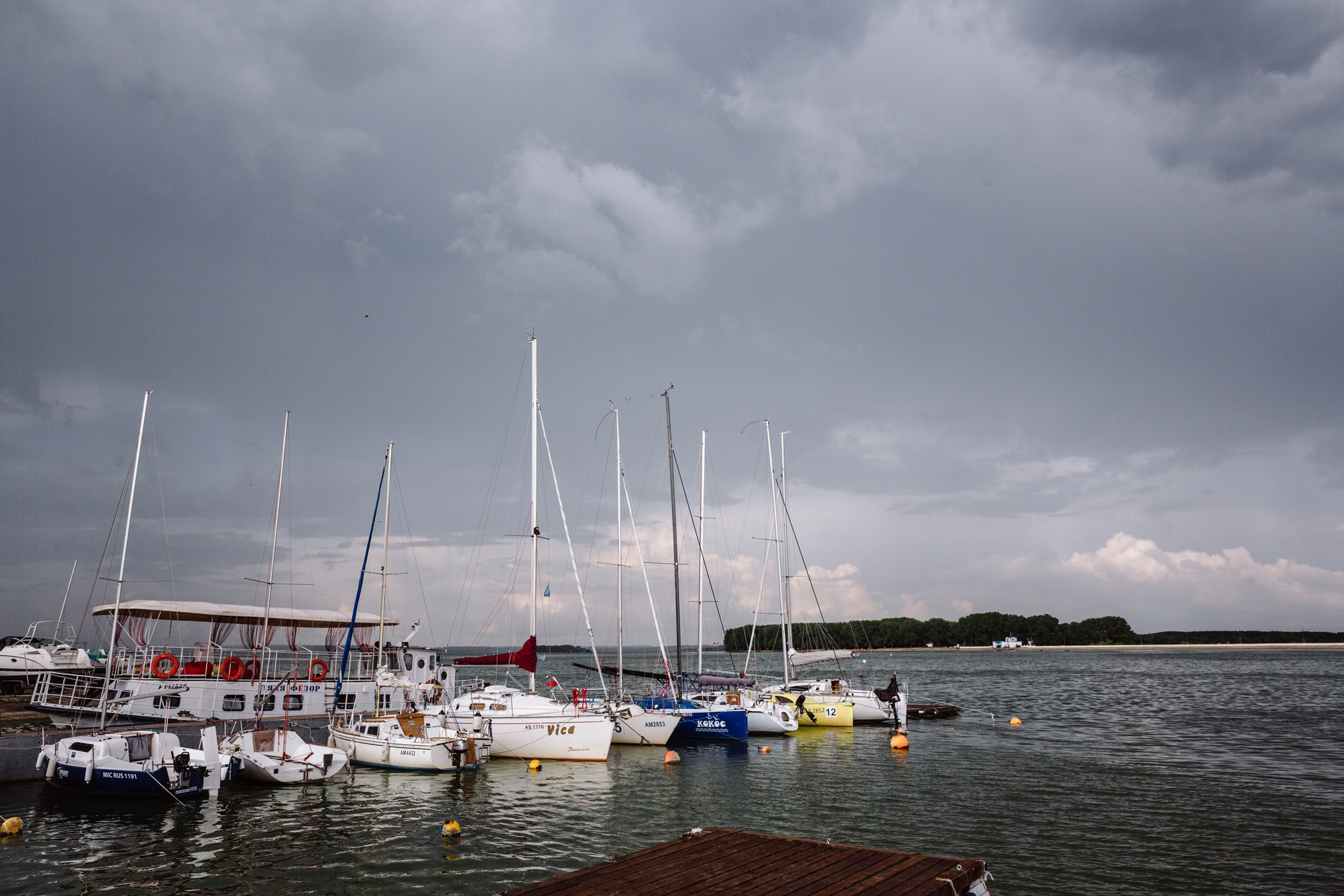 Прогулка молодожёнов вдоль Минского моря