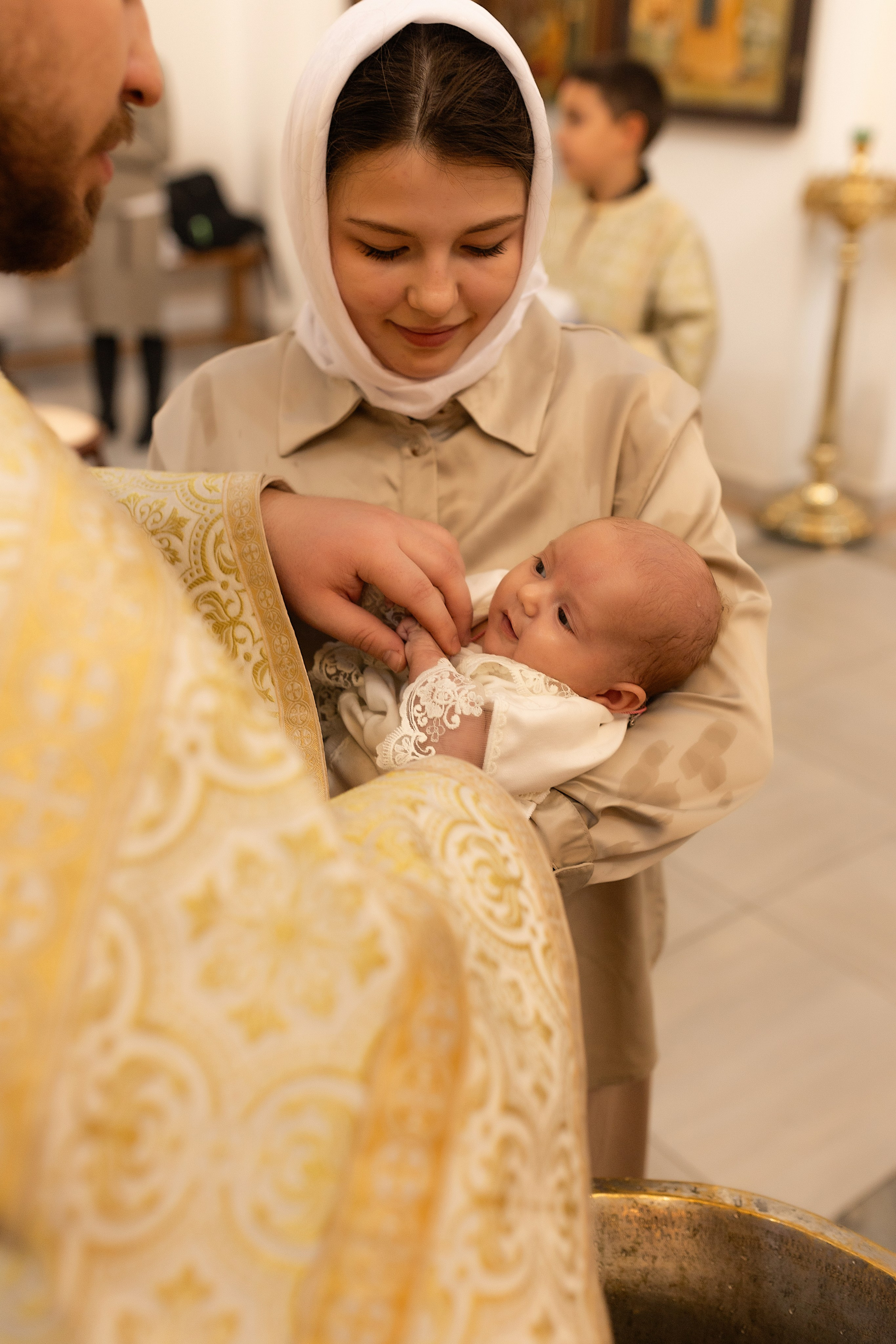 Таинство крещения Алисы. Фотограф в Железнодорожном и Балашихе