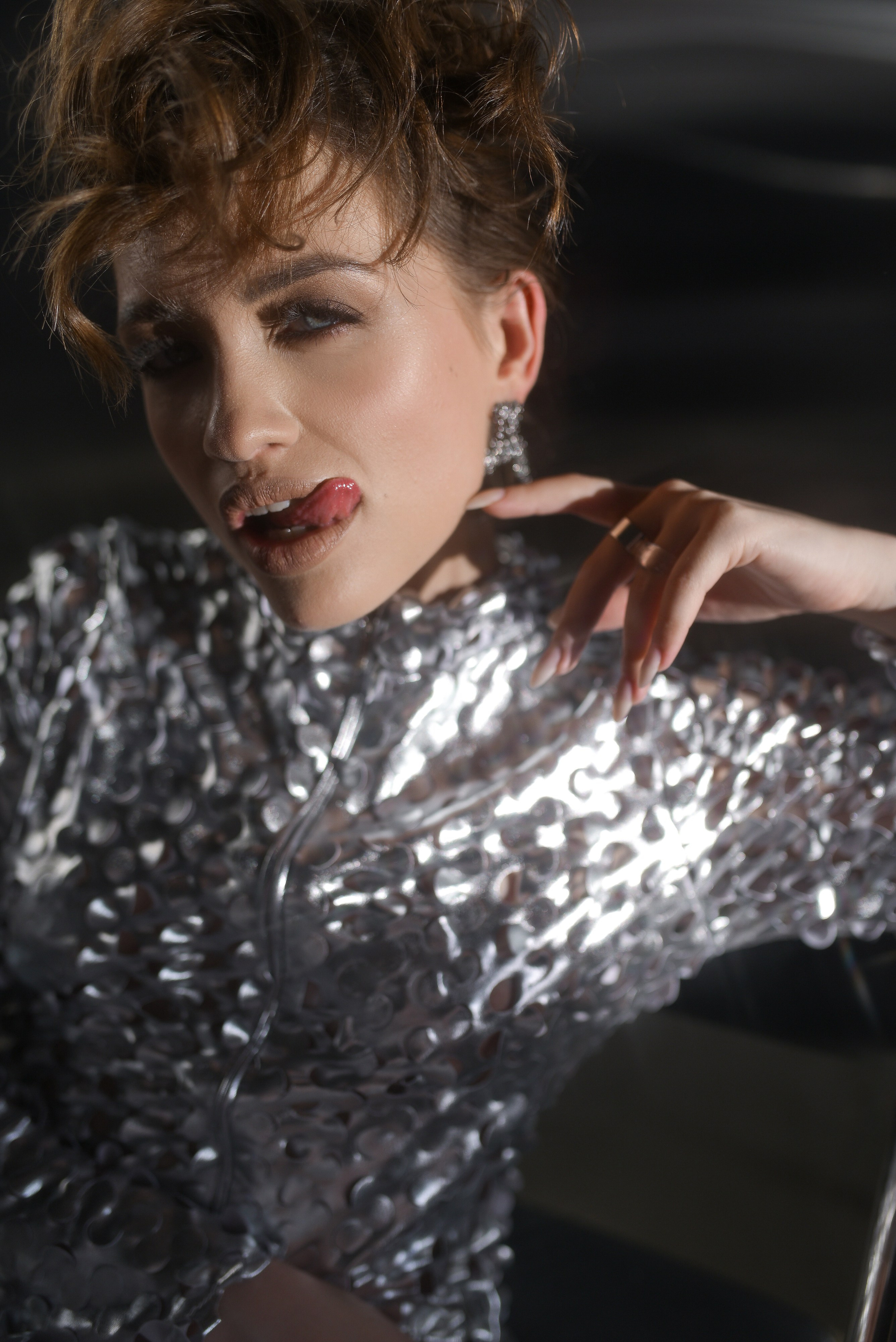 Съёмка в фотостудии Base, серебристая стена. Semerlina.ru