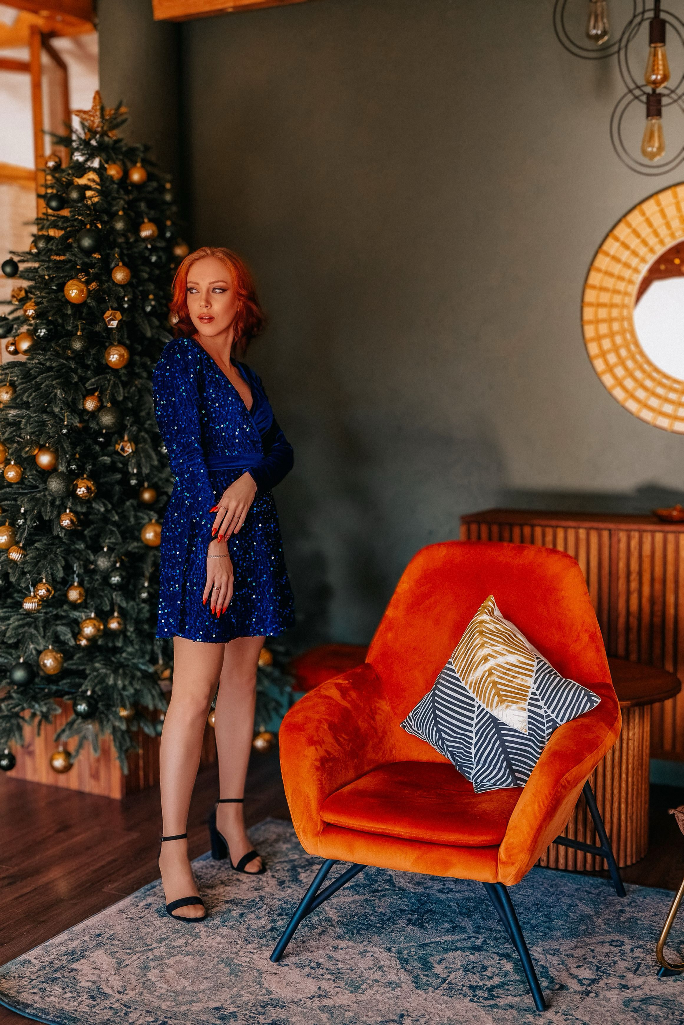 Новогодняя студийная фотосессия беременной девушки. Фотограф Ессентуки в Ессентуках КМВ Лиза Фефлер