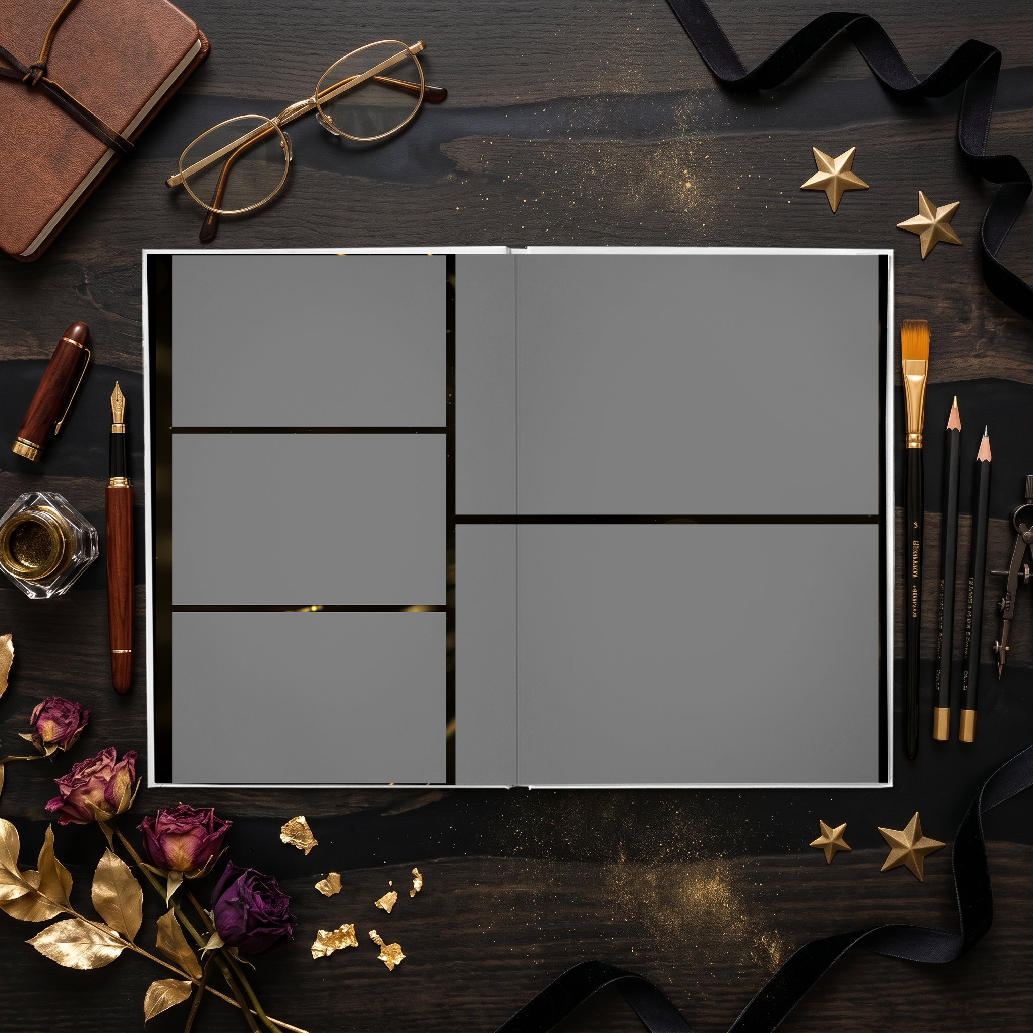 026 Gold Black. Дизайны, psd шаблоны школьных и выпускных альбомов и обложек