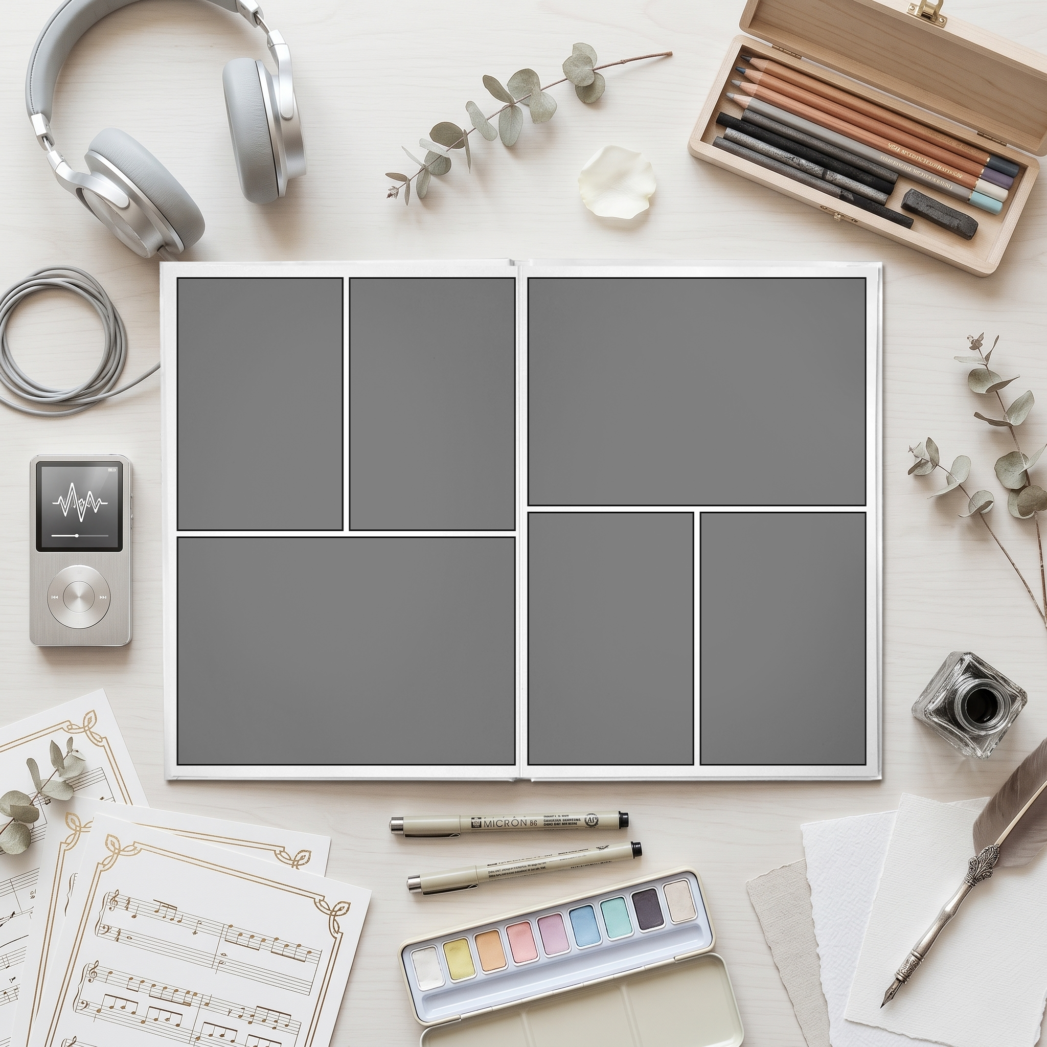 039 Music Player. Дизайны, psd шаблоны школьных и выпускных альбомов и обложек