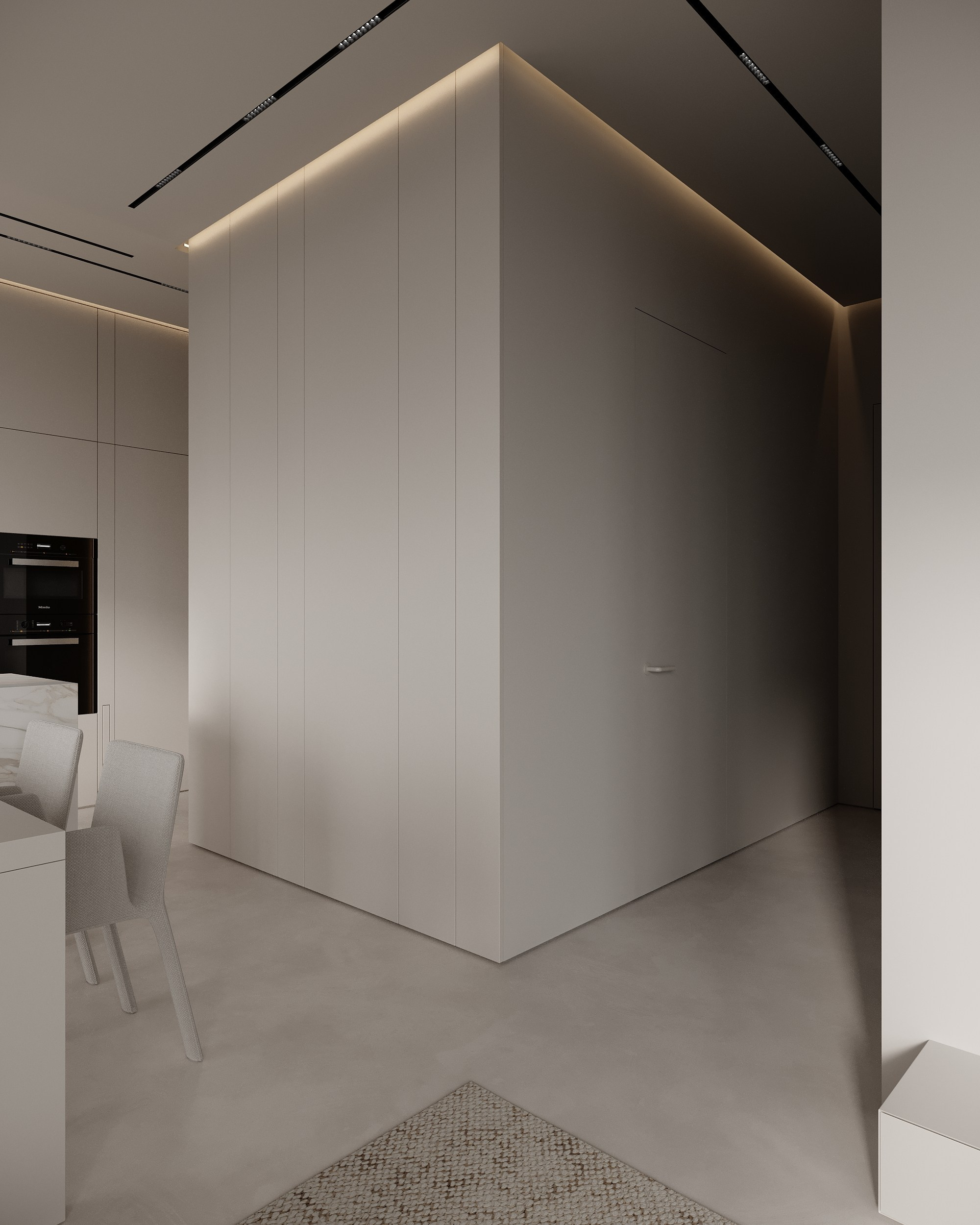 Монохромный интерьер просторной квартиры в Москве. Дизайн интерьера Санкт-Петербург | Москва | Калининград