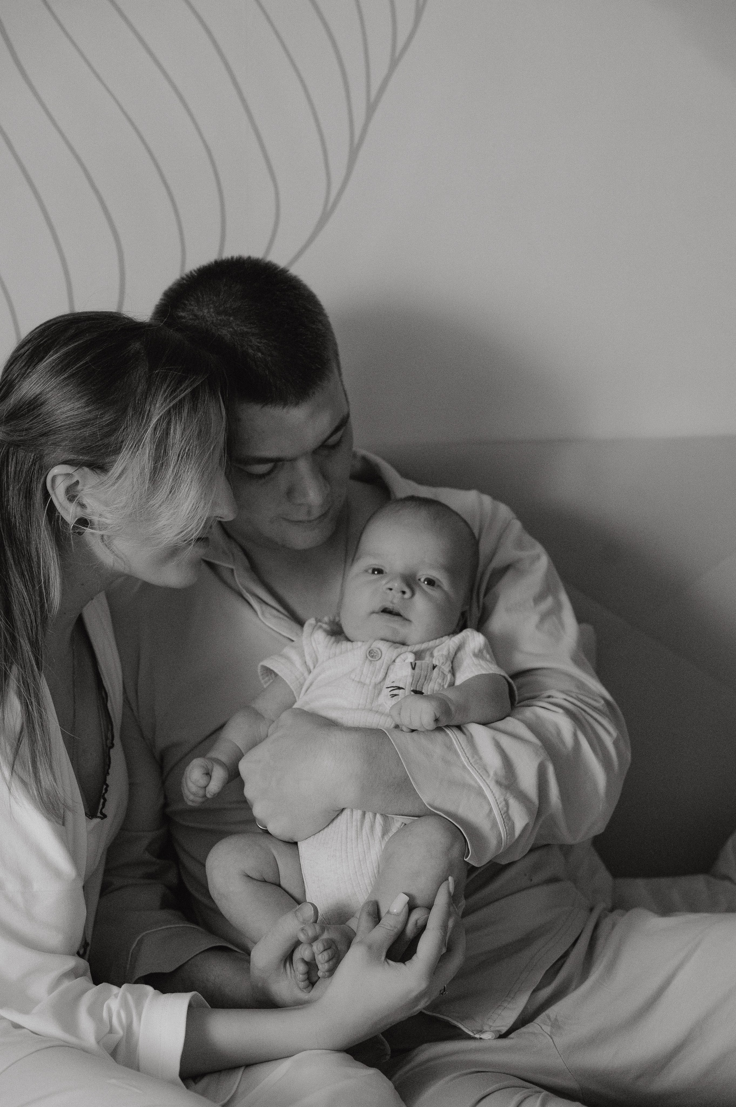 Иван, Ксения и Лев. Фотограф беременности и семьи, домашние съемки, Ньюборн