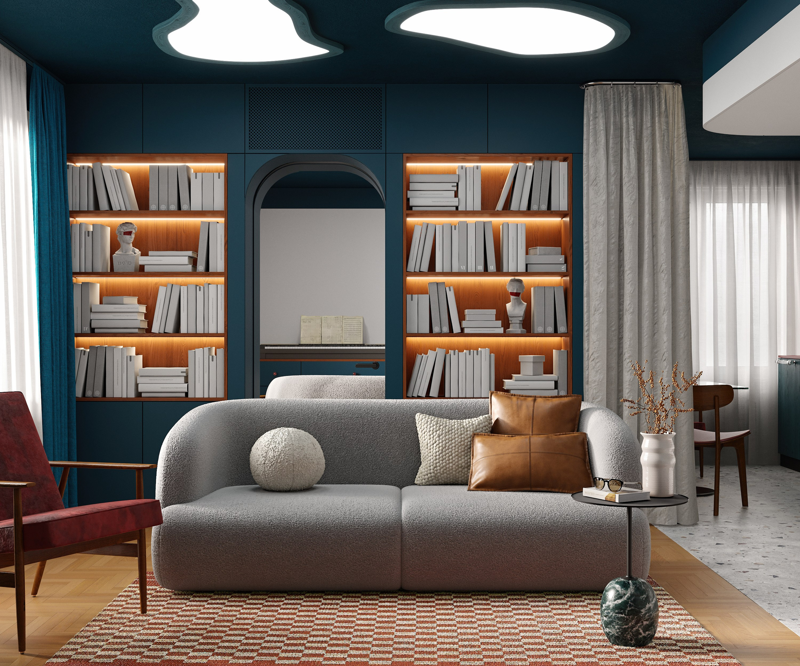 Квартира с морской тематикой | Дизайн Yuliya Shpeter. 3D визуализация интерьеров | avocado.render
