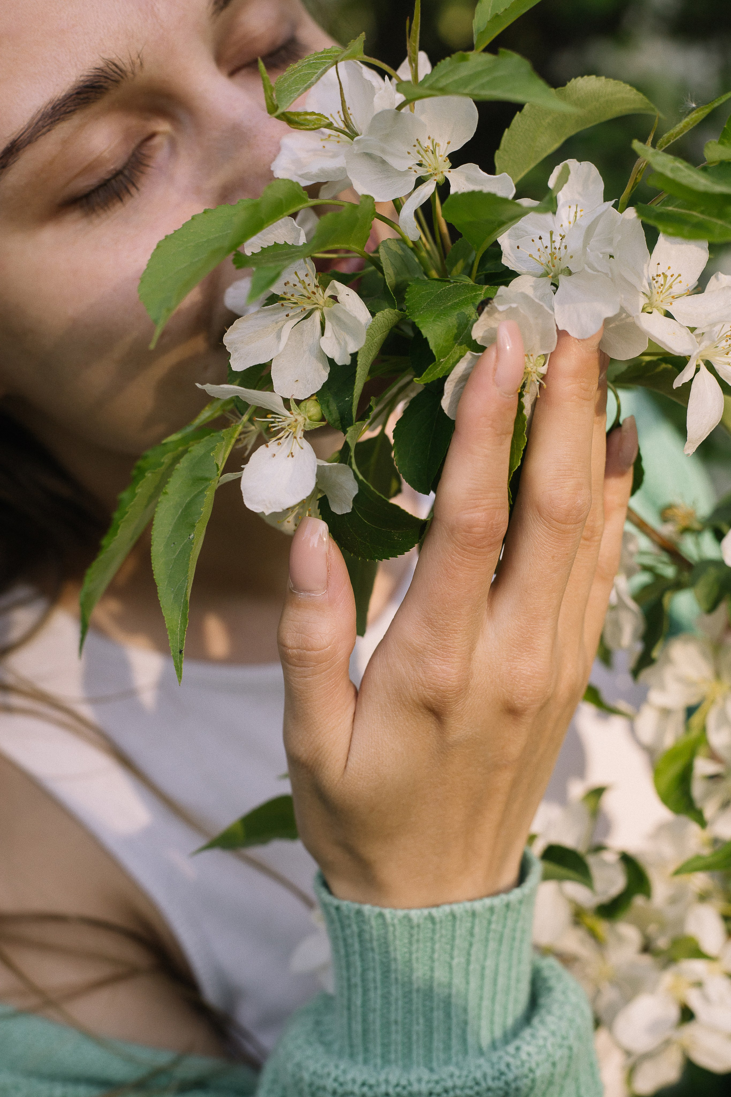 Семейная фотосессия с велосипедом в цветущих яблонях. Семейный фотограф в Томске Максимова Екатерина